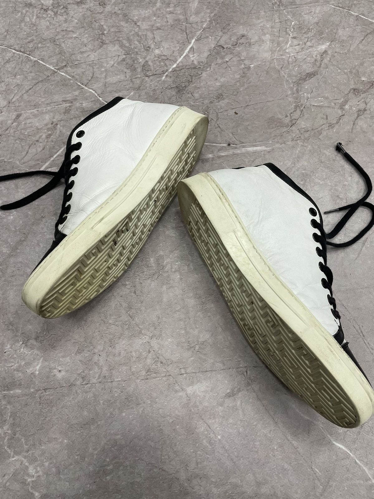 Designer × Japanese Brand × Neil Barrett LEATHER 2000s HIGH LEATHER SNEAKERS Neill Barrett Size US 8 / EU 41 - 5 Thumbnail