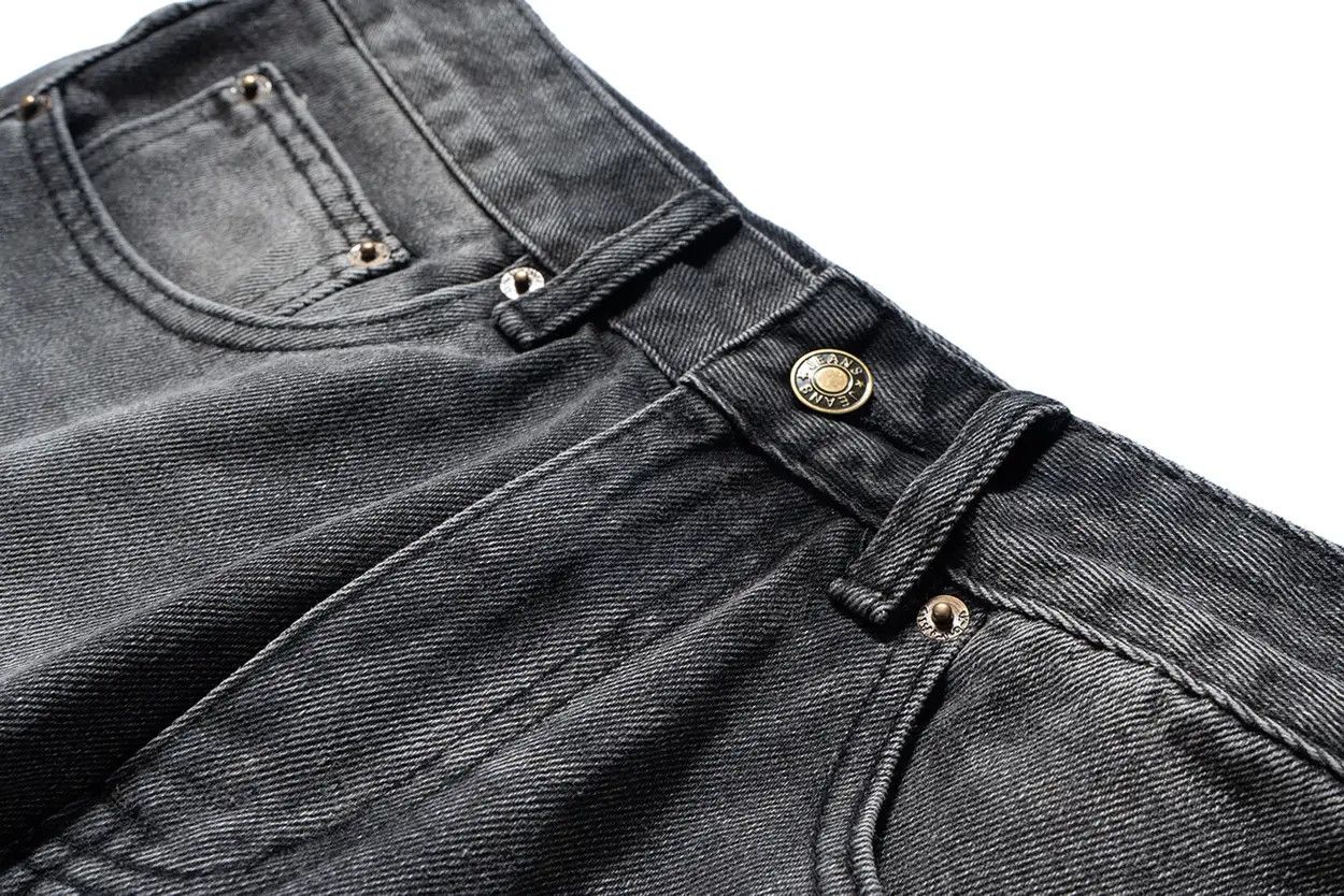 Jean × Vintage Washed Faded Black Grey Baggy Jeans Size US 32 / EU 48 - 3 Thumbnail