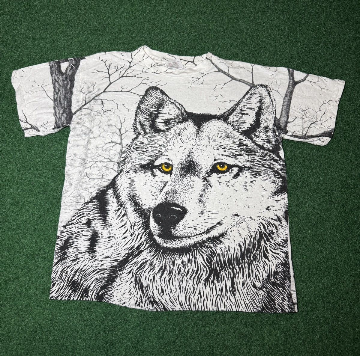 Other Vintage 90s Wolf All Over Animal Nature Print Aop T Shirt Size S / US 4 / IT 40 - 1 Thumbnail