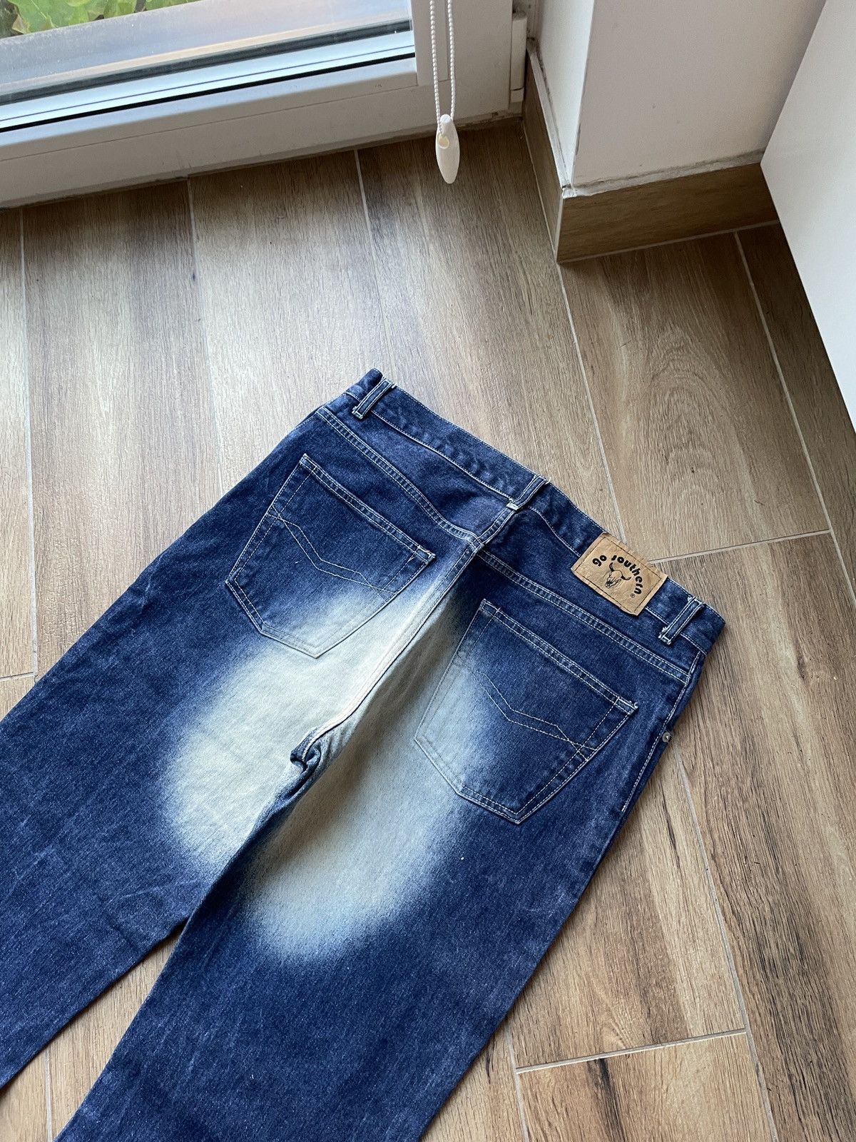 Vintage Vintage Flared Jeans Faded Avant Garde Mud Washed Japanese Size US 34 / EU 50 - 10 Thumbnail