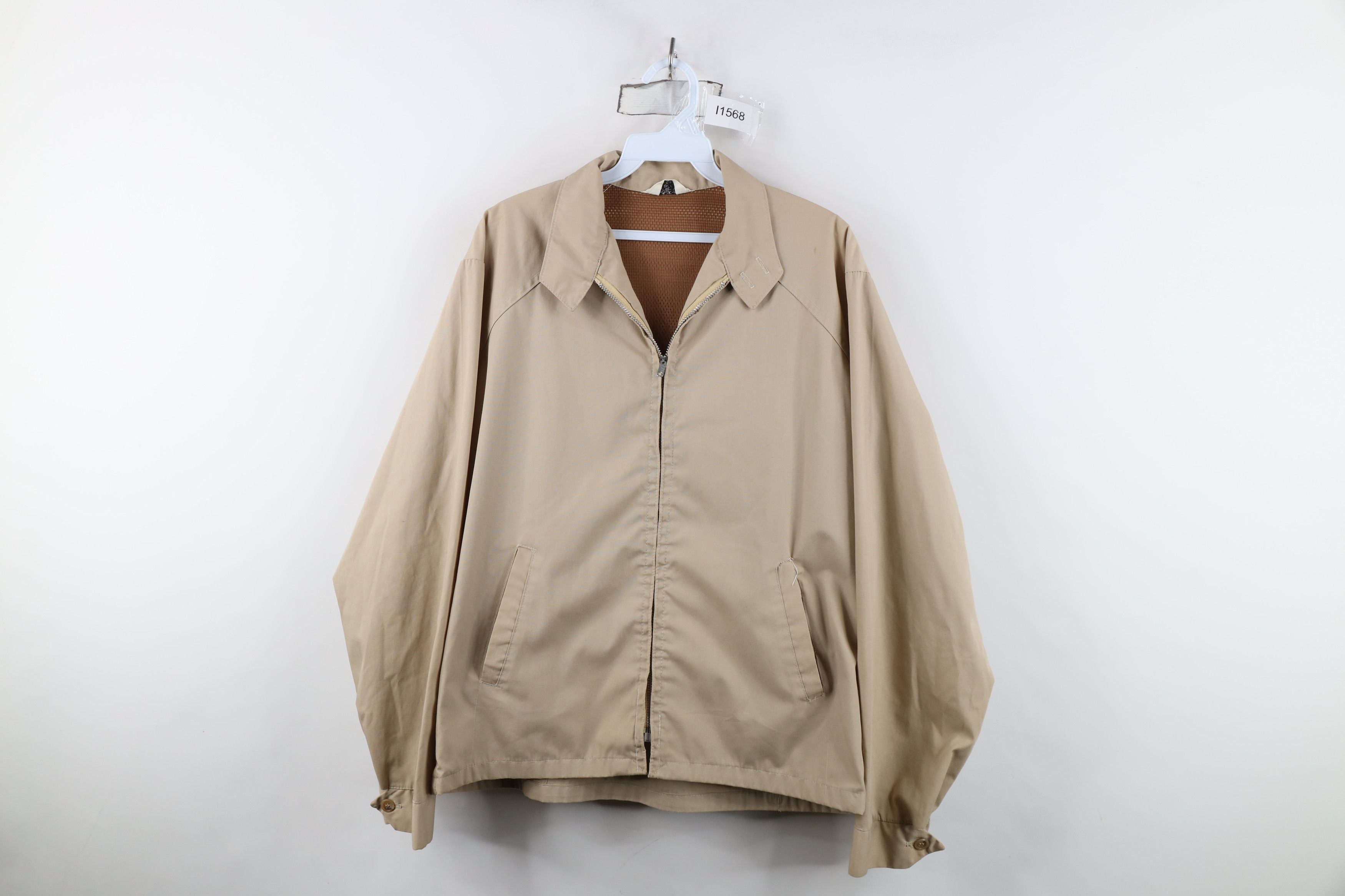 Vintage Vintage 50s 60s Streetwear Cafe Racer Bomber Jacket USA Tan Size US XL / EU 56 / 4 - 1 Thumbnail