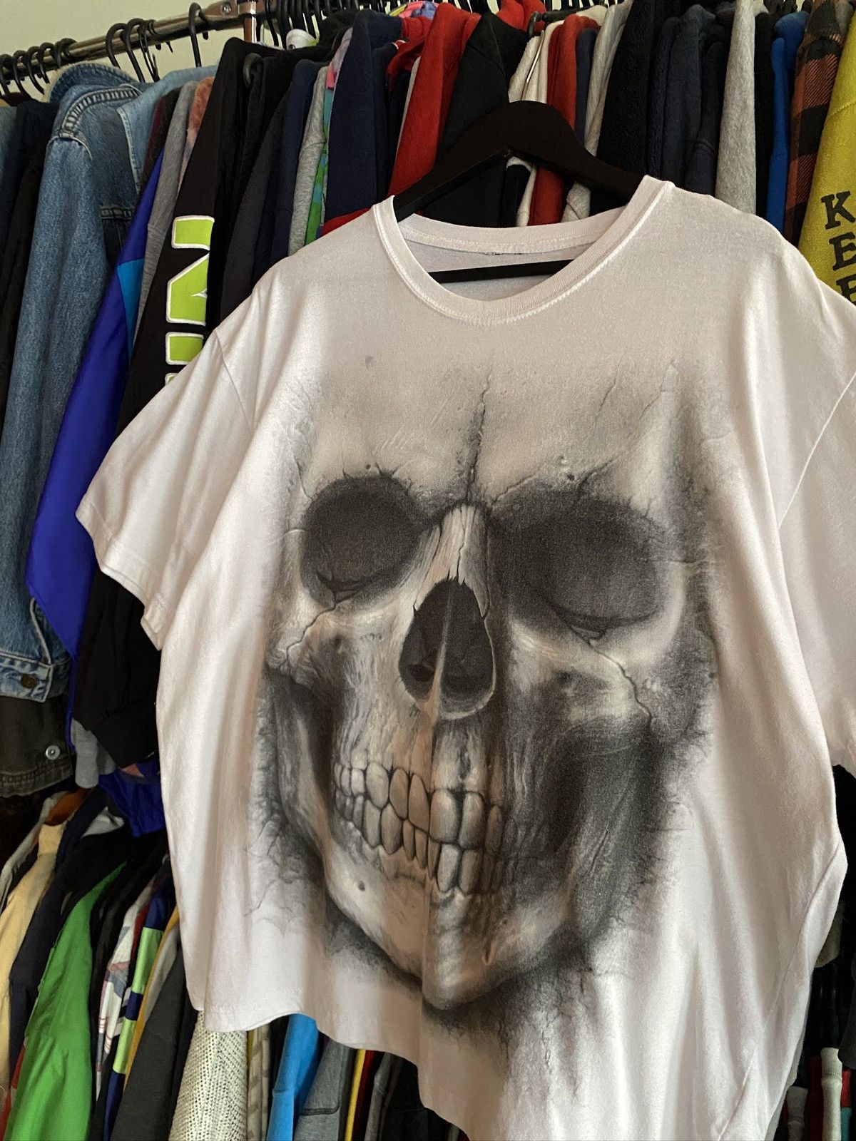 Vintage VINTAGE SPIRAL TRIBAL SKULL T-SHIRT DOUBLE PRINT Size US XL / EU 56 / 4 - 4 Thumbnail