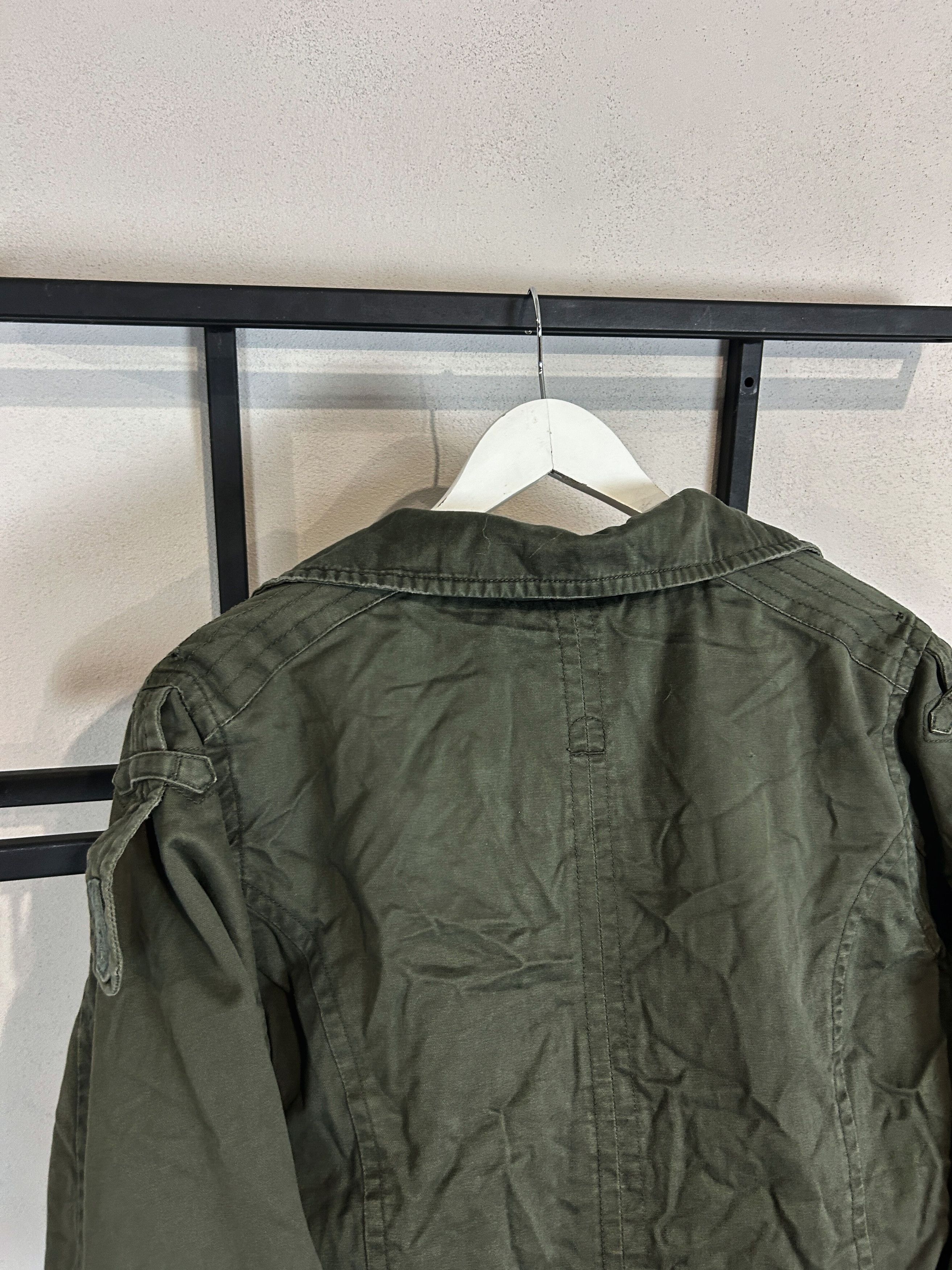 Japanese Brand Army Jacket Fur Lined Green Military Grunge Y2K Utility Core Size US S / EU 44-46 / 1 - 9 Thumbnail