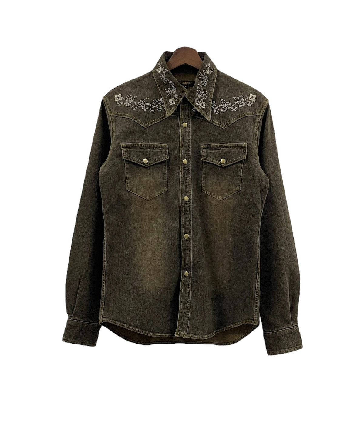If Six Was Nine × Le Grande Bleu (L.G.B.) × Tornado Mart Tornado Mart Japan Tribal Denim Jacket Size US S / EU 44-46 / 1 - 1 Thumbnail