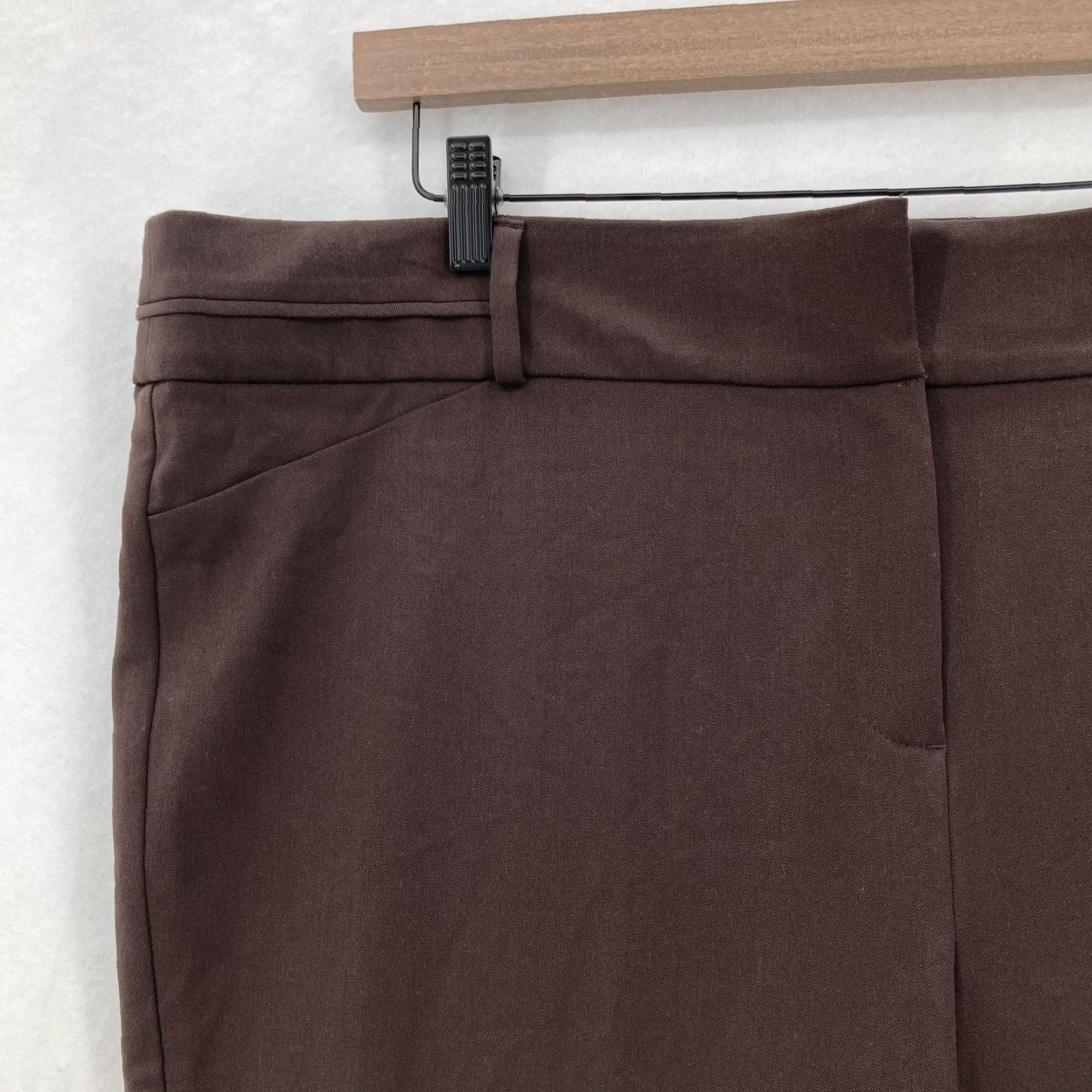 Vintage Maurices Pants Womens 20 Brown It Fit Polished Boot Cut Curvy Stretch Career NWT Size 42" / US 20 - 3 Thumbnail