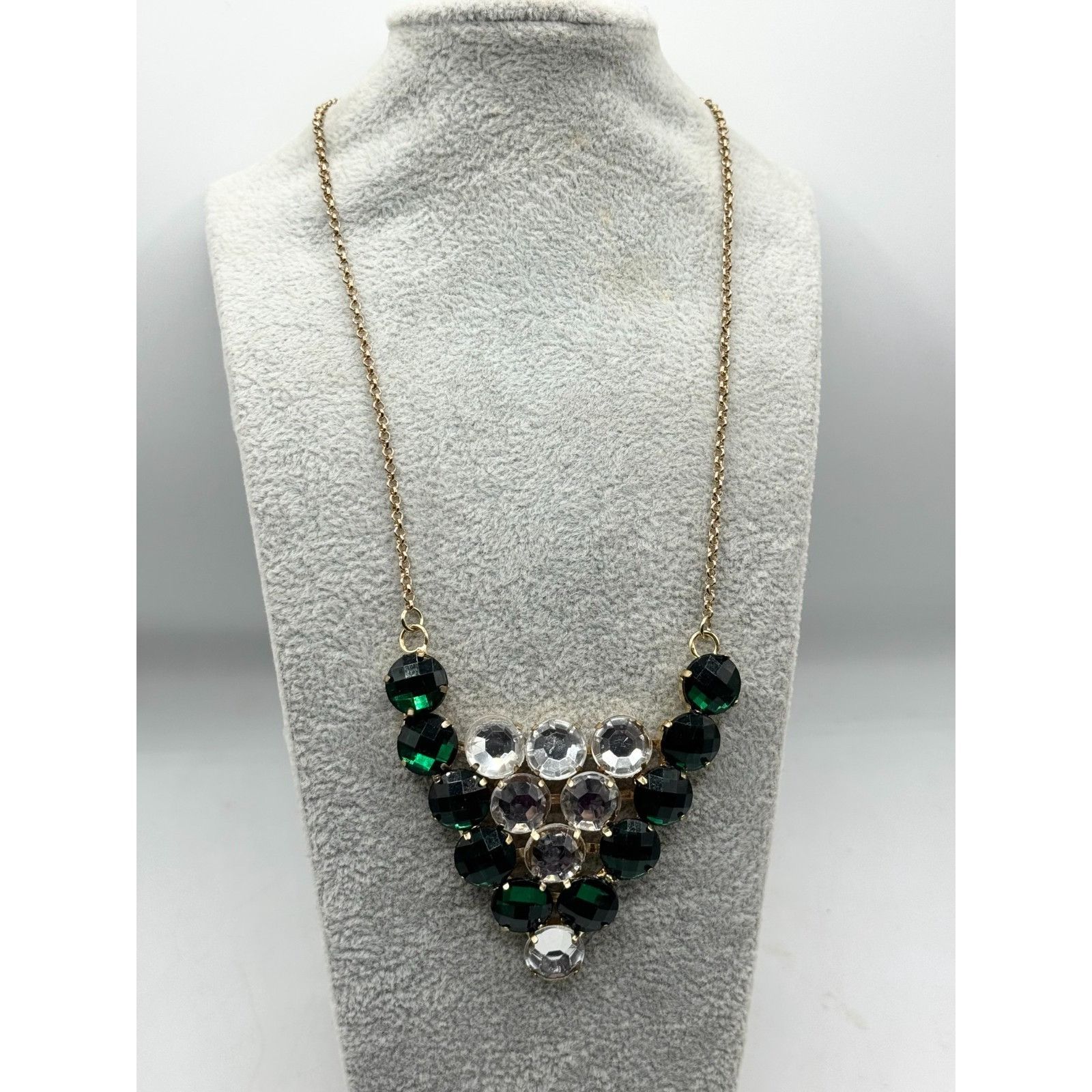 Other Green rhinestone triangle necklace Size ONE SIZE - 3 Thumbnail