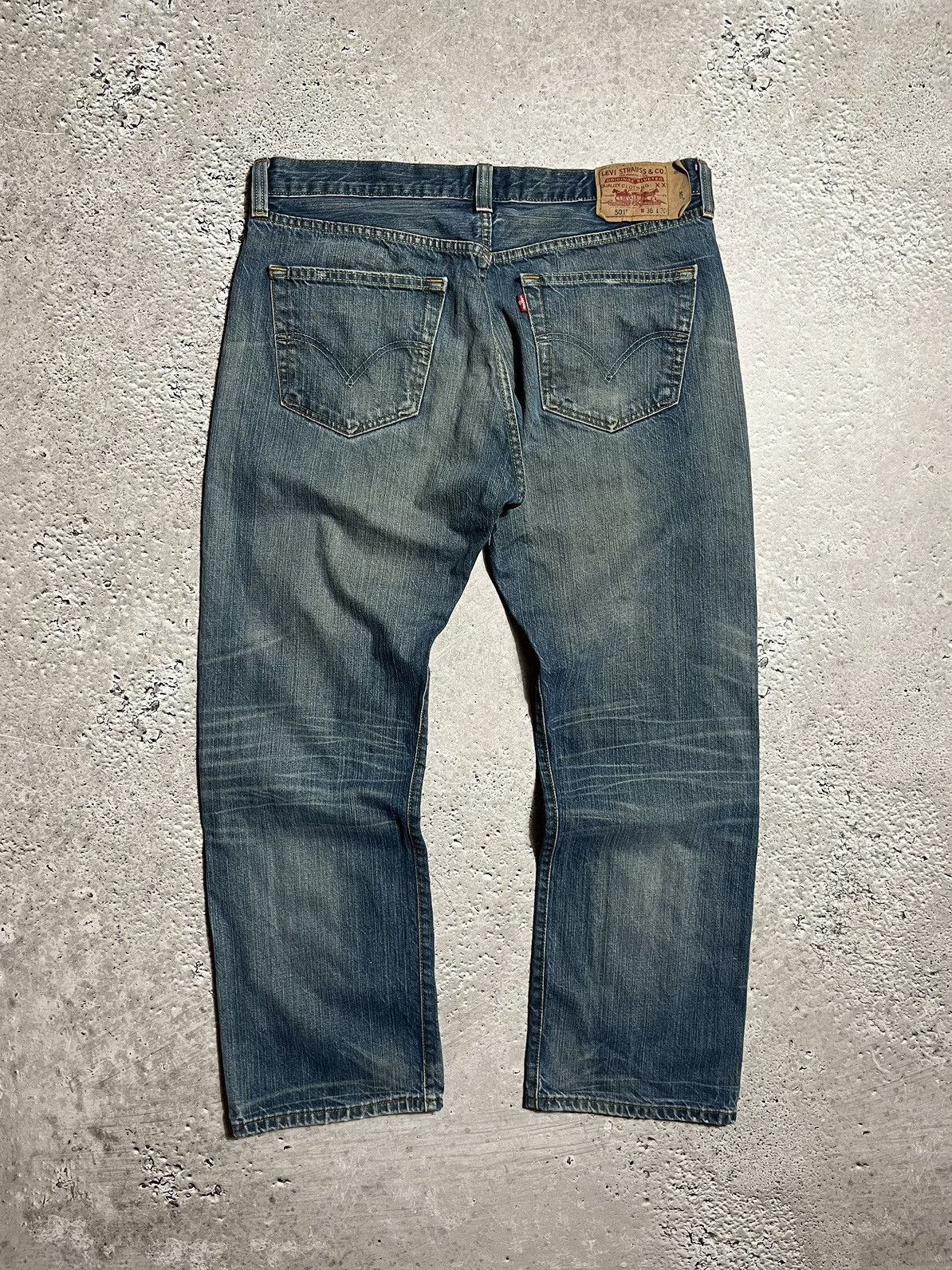 Jean × Levi's × Vintage Levis 501 Vintage 90s USA Distressed Denim Jeans Baggy Size US 36 / EU 52 - 1 Thumbnail