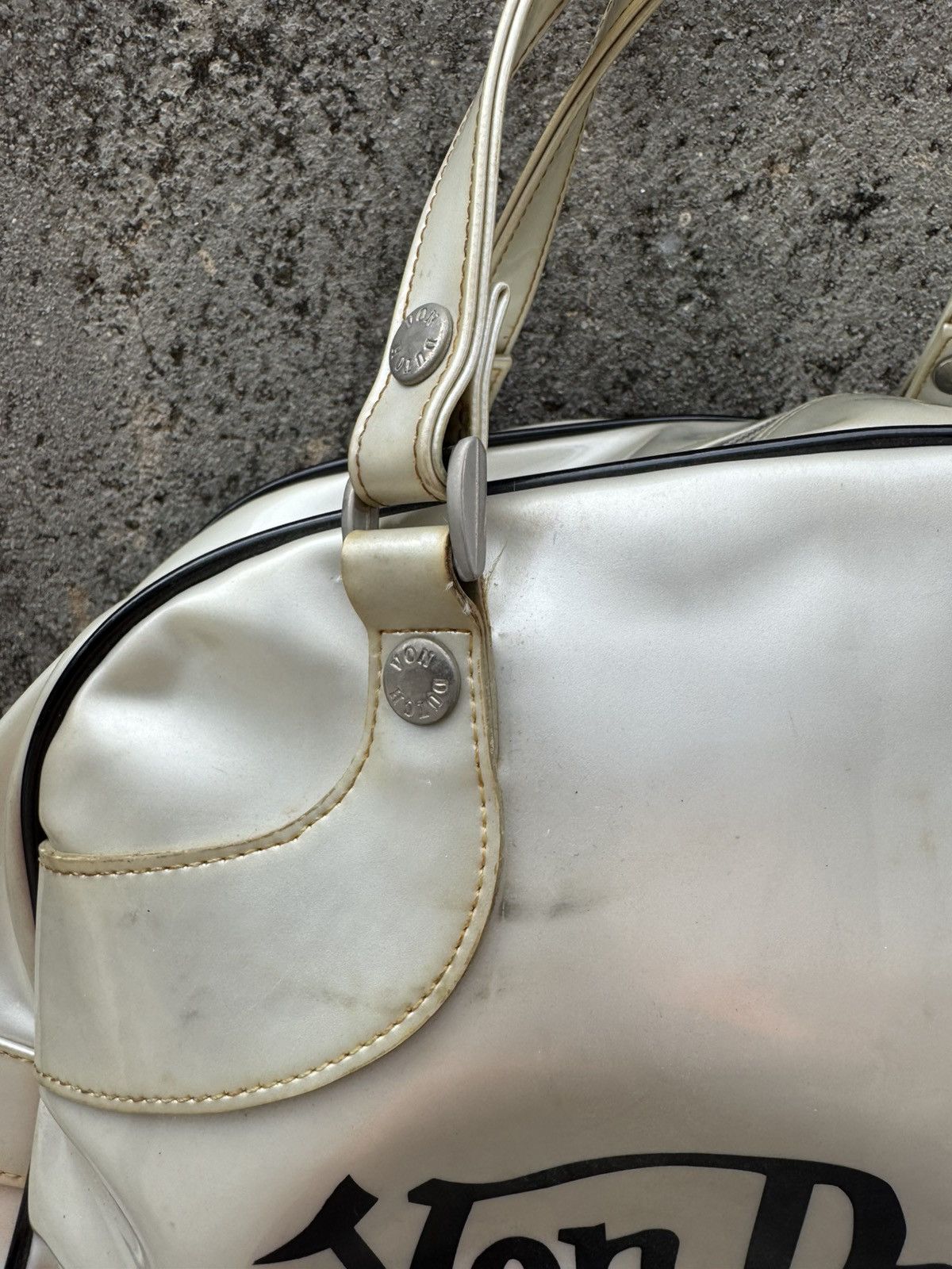 Vintage × Von Dutch 2000s Y2K VON DUTCH Bowling Hand Bag White Size ONE SIZE - 2 Thumbnail