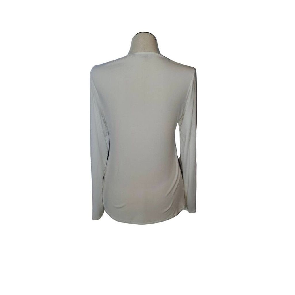 Calvin Klein Calvin Klein Women's Size L Long Sleeve White Tee Shirt Size L / US 10 / IT 46 - 3 Thumbnail