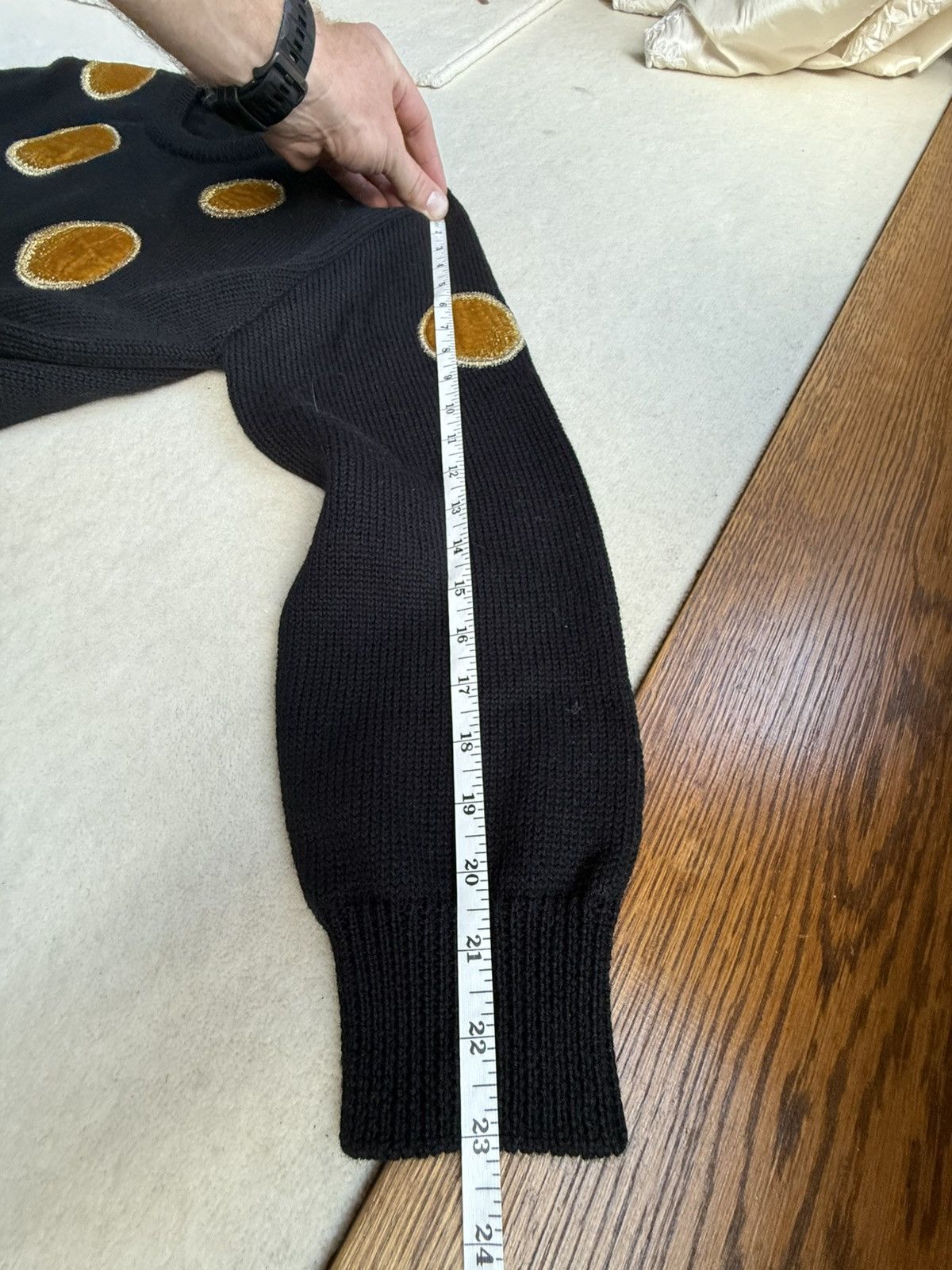 Celine × Hedi Slimane $1.6k Celine crew neck sweater with velvet circles M Hedi Size US M / EU 48-50 / 2 - 6 Thumbnail