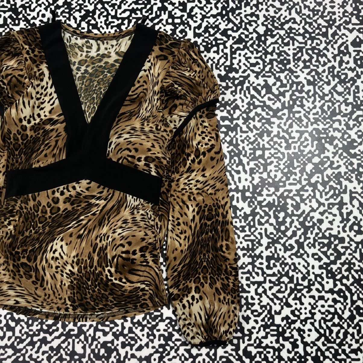 Japanese Brand Vintage Y2K Japanese Leopard Style Retro Luxury Longsleeve Size M / US 6-8 / IT 42-44 - 7 Thumbnail