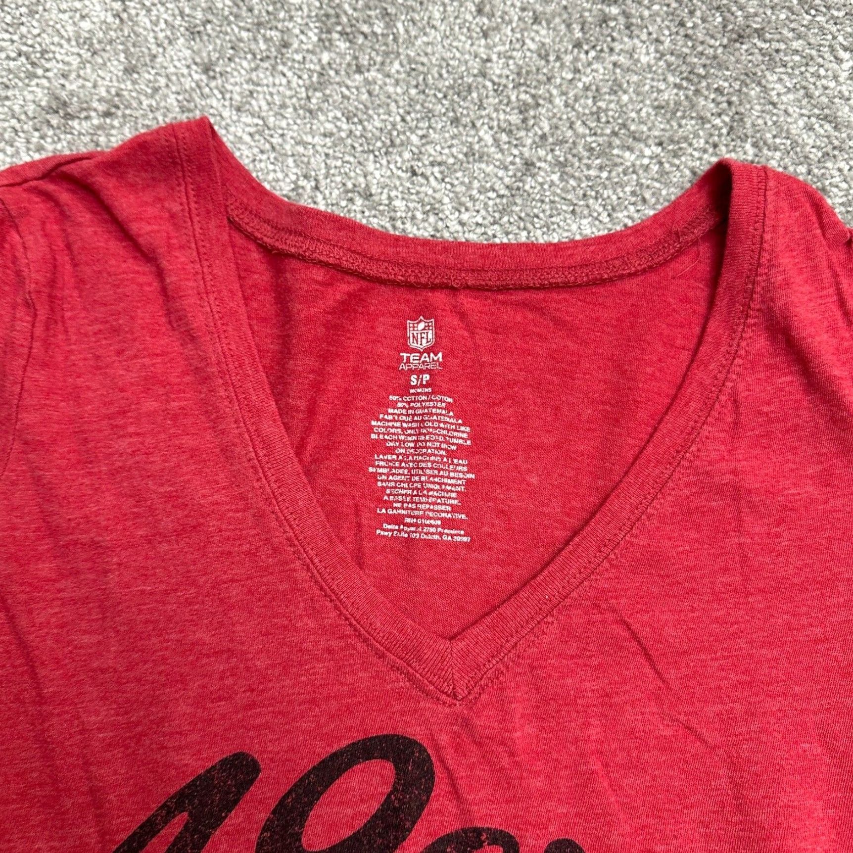 NFL Team Apparel NFL Shirt Womens Small Red V-Neck San Francisco 49ers Football Size S / US 4 / IT 40 - 5 Thumbnail