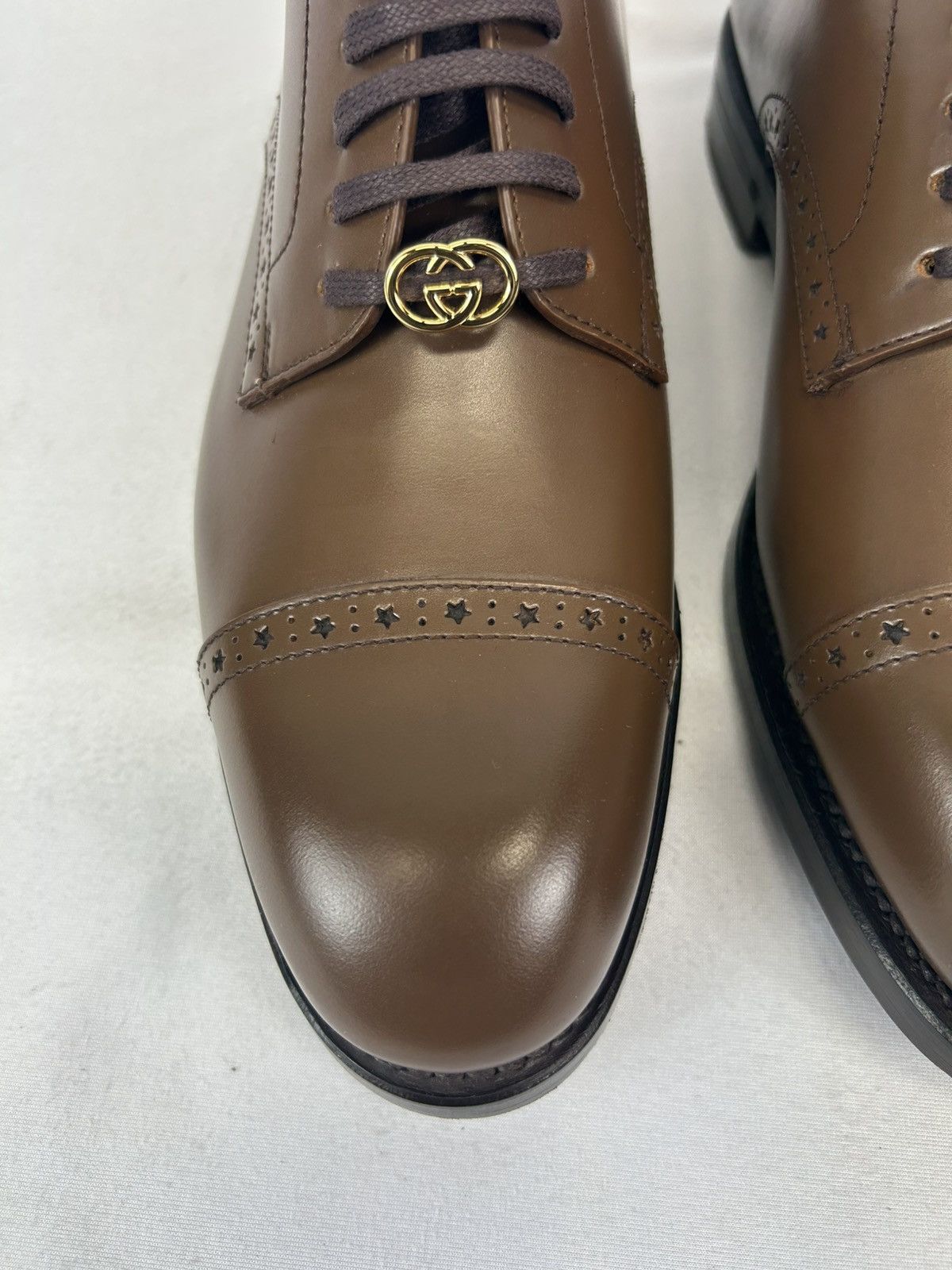 Gucci GUCCI Rooster Brogue Leather Derby Shoes Size US 9 / EU 42 - 5 Thumbnail