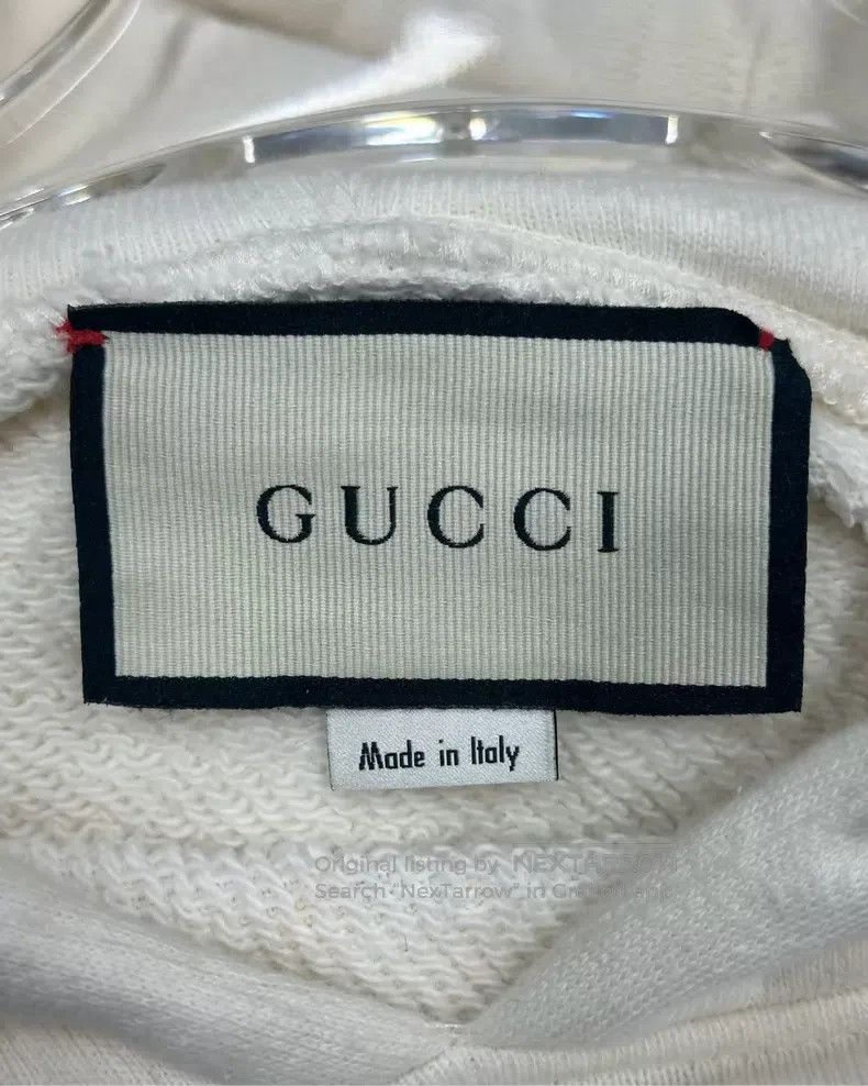 Gucci Gucci White letter printed logo hooded sweatshirt Size US XS / EU 42 / 0 - 3 Thumbnail