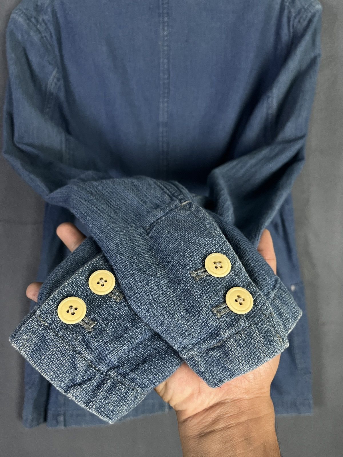 J.S. Homestead × Japanese Brand × Journal Standard Journal Standard Homestead Denim Colour Cotton Blazer Size US S / EU 44-46 / 1 - 6 Thumbnail