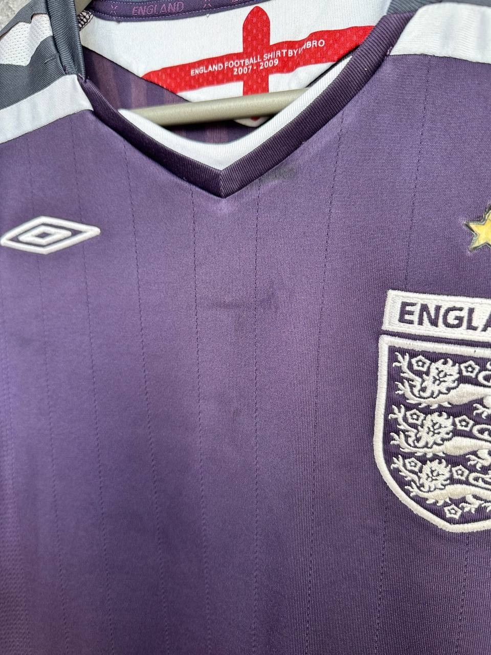 Umbro Umbro England Away Jersey 2007–2009 Purple Football Shirt Size US XL / EU 56 / 4 - 10 Thumbnail
