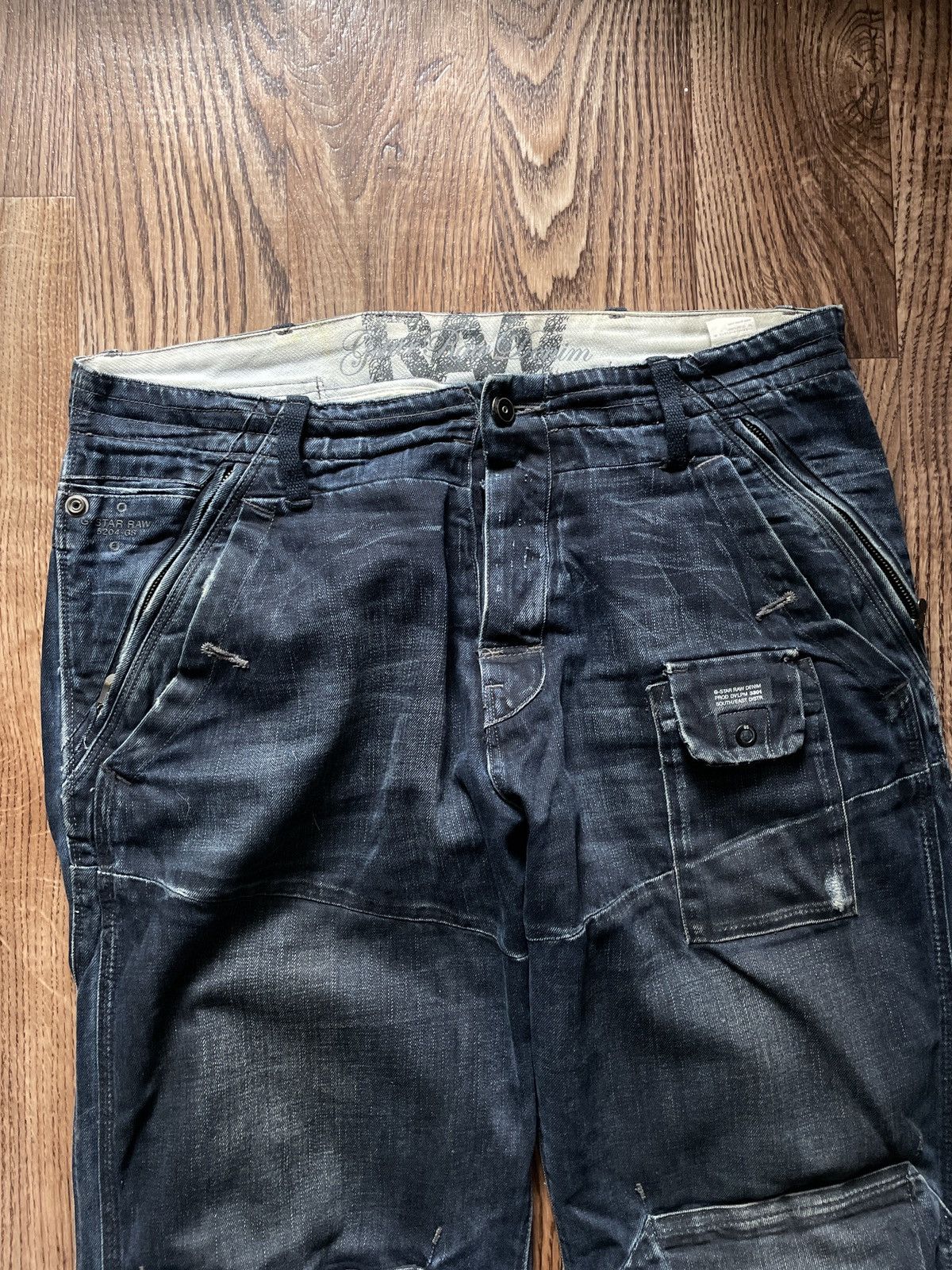 G-Star Vintage G star Double Knee Jeans Baggy Wide Big logo japanes Size US 34 / EU 50 - 4 Thumbnail