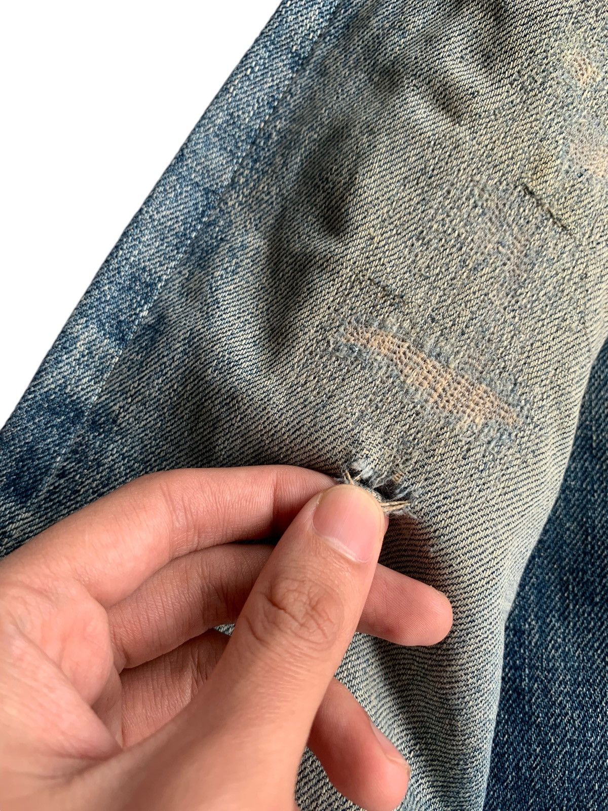 Edwin × If Six Was Nine × Jean EDWIN 505X SELVEDGE MUDWASH DISTRESSED DENIM Size US 28 / EU 44 - 17 Thumbnail