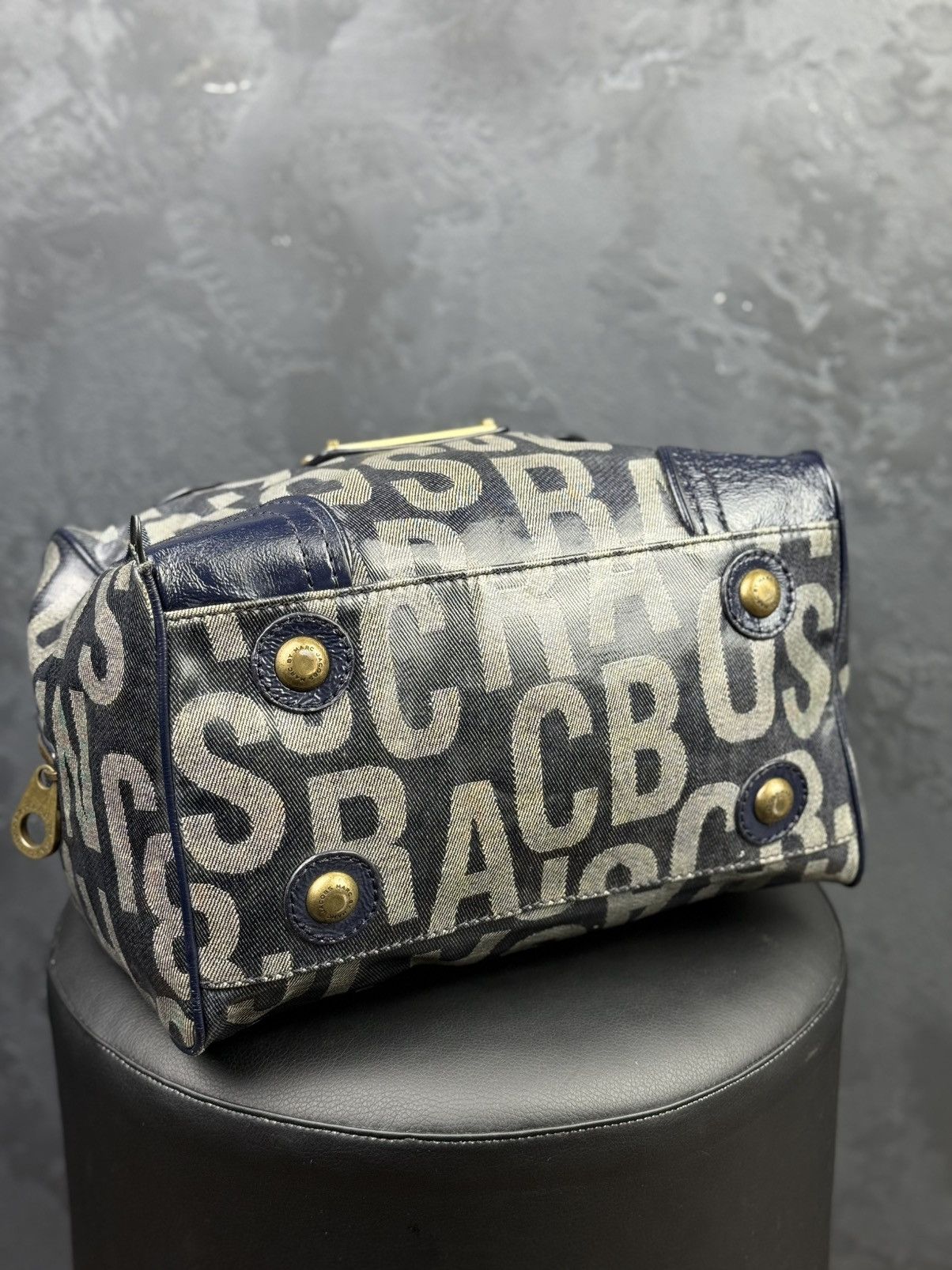 Marc by Marc Jacobs Marc by Marc Jacobs Blue Monogram Patent Leather Bag Size ONE SIZE - 9 Thumbnail