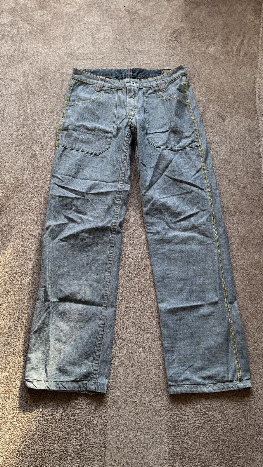If Six Was Nine O’Neill Reversible distressed Mudwash Jean Y2K lgb jnco vibe Size US 32 / EU 48 - 3 Thumbnail