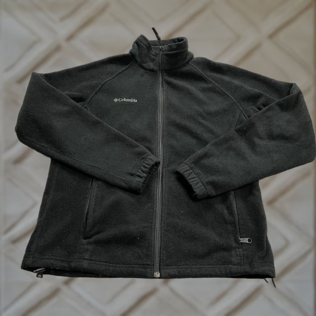 Vintage Columbia Jacket Womens Large Black Full Zip Pockets Fleece Outdoor Hiking Ladies Size L / US 10 / IT 46 - 1 Thumbnail