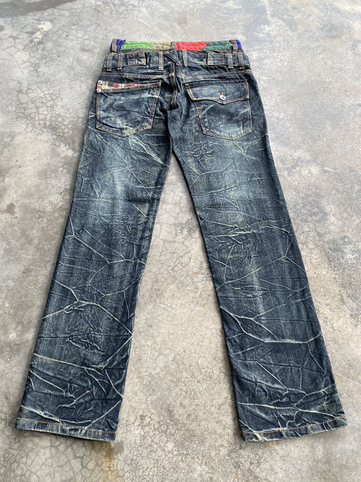 Tornado Mart Japanese Patina Bondage Mud Rusty Lightning Distressed Jeans Size US 30 / EU 46 - 4 Thumbnail