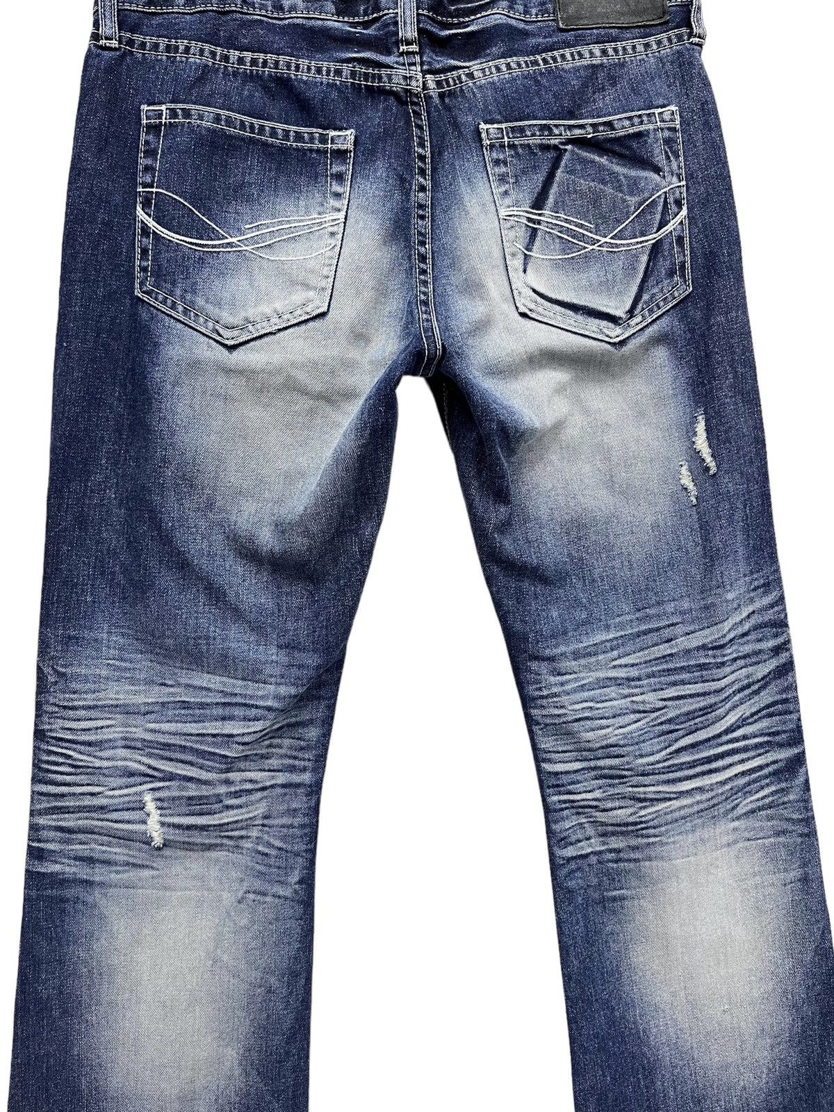 Blue Blue Japan FLARE🔥Vintage CAVARIA PUNK Studded Distressed Blue Denim Size US 32 / EU 48 - 13 Thumbnail