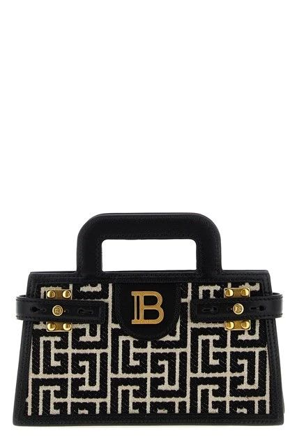 Balmain BALMAIN B-buzz Black/White Small Top Handle Bag New Size ONE SIZE - 1 Thumbnail