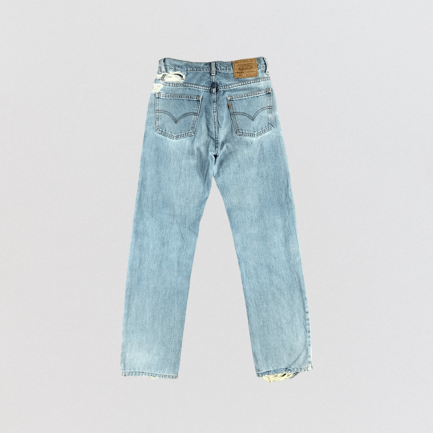 Levi's × Vintage Vintage 90s Levis 607 Orange Tab Jeans-JM2752 Size US 29 - 2 Thumbnail