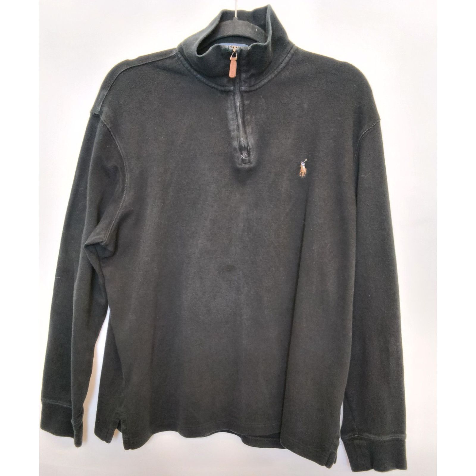 Polo Ralph Lauren Polo Ralph Lauren Estate Rib 1/4 Zip Sweater Men's L Black Size US L / EU 52-54 / 3 - 2 Thumbnail