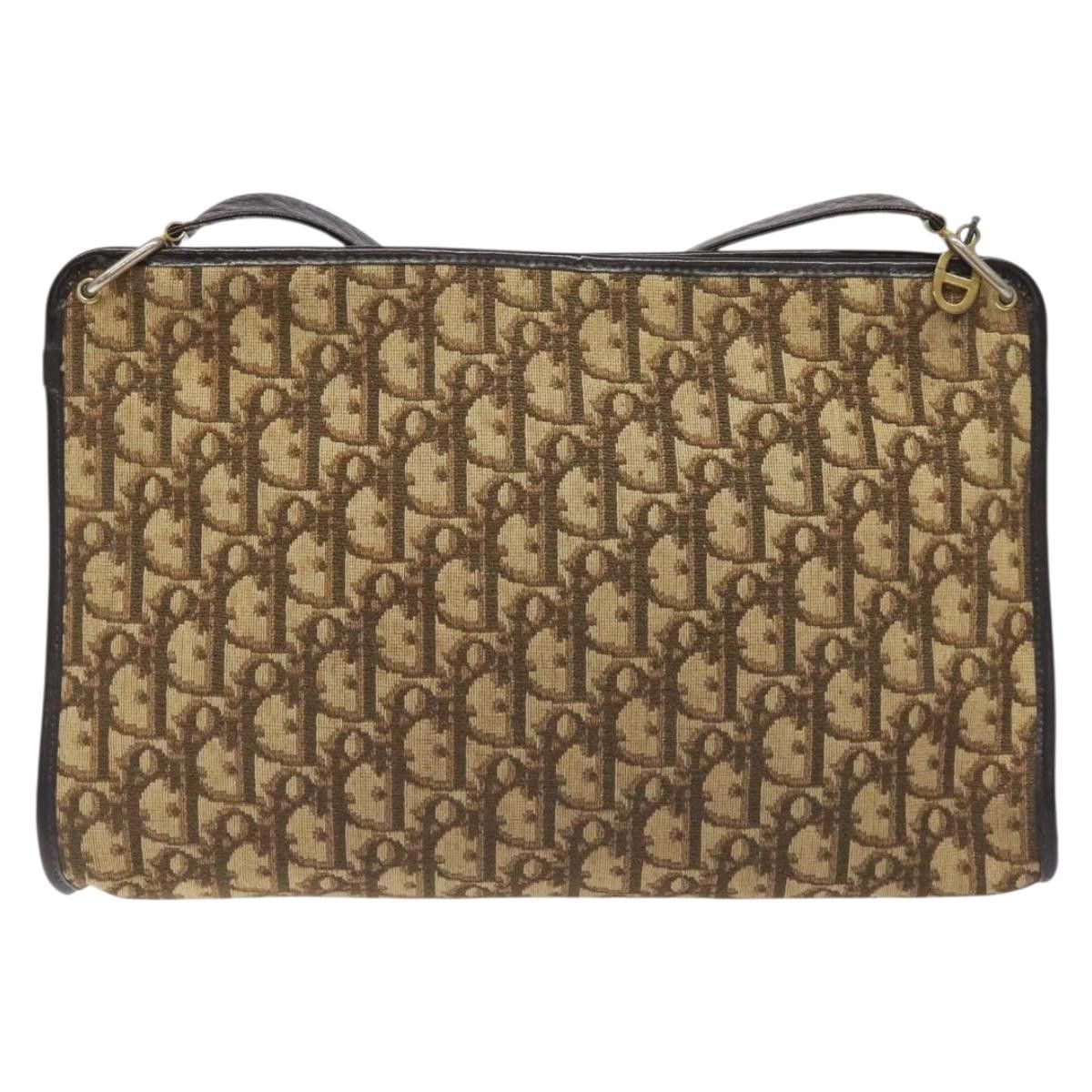 Dior DIOR Trotter Canvas Shoulder Bag Brown Size ONE SIZE - 3 Thumbnail