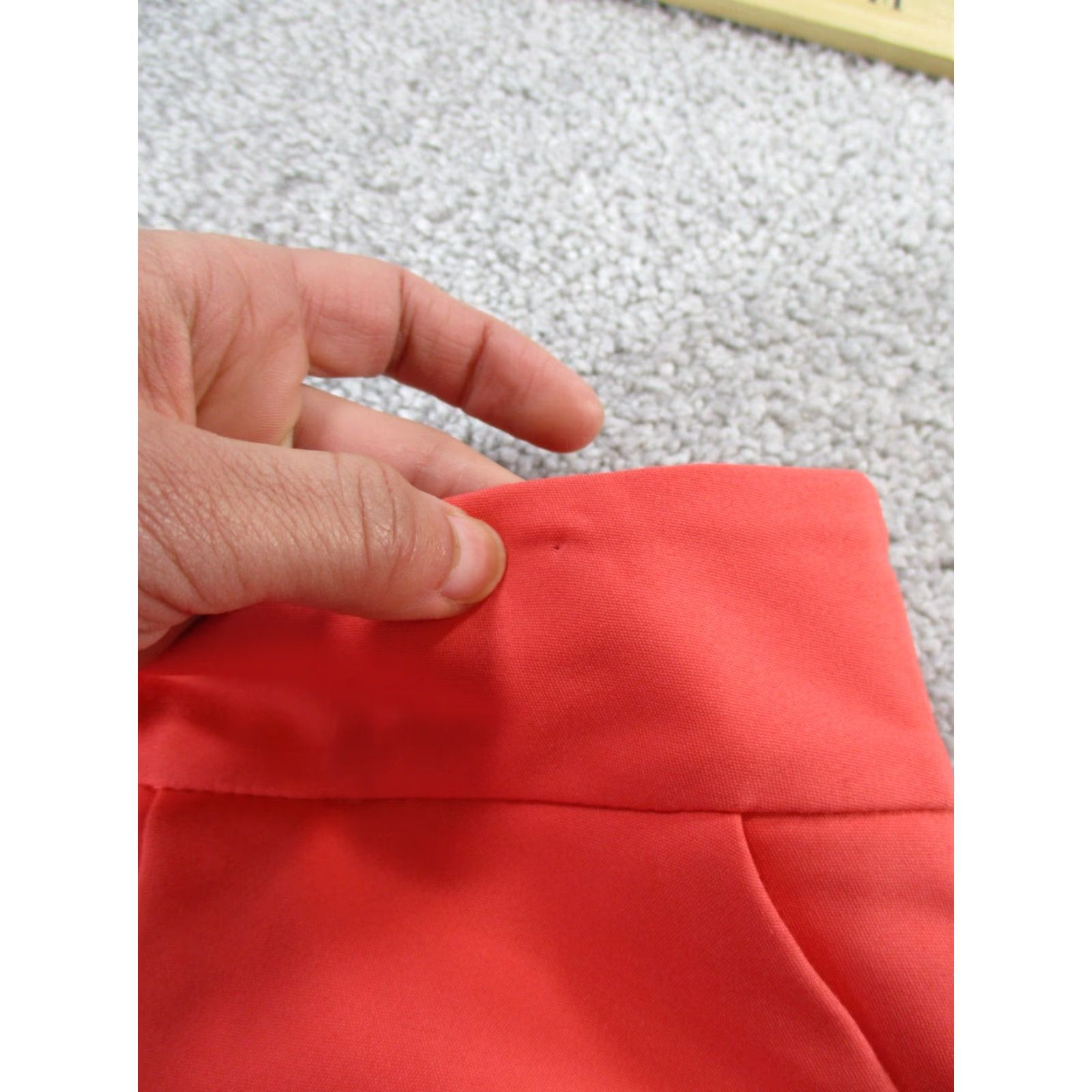 Zara VINTAGE Zara Women's Skirt Short Pencil Pleated Pockets Orange Red 80s Party Casual Size 36" / US 14 / IT 50 - 6 Thumbnail