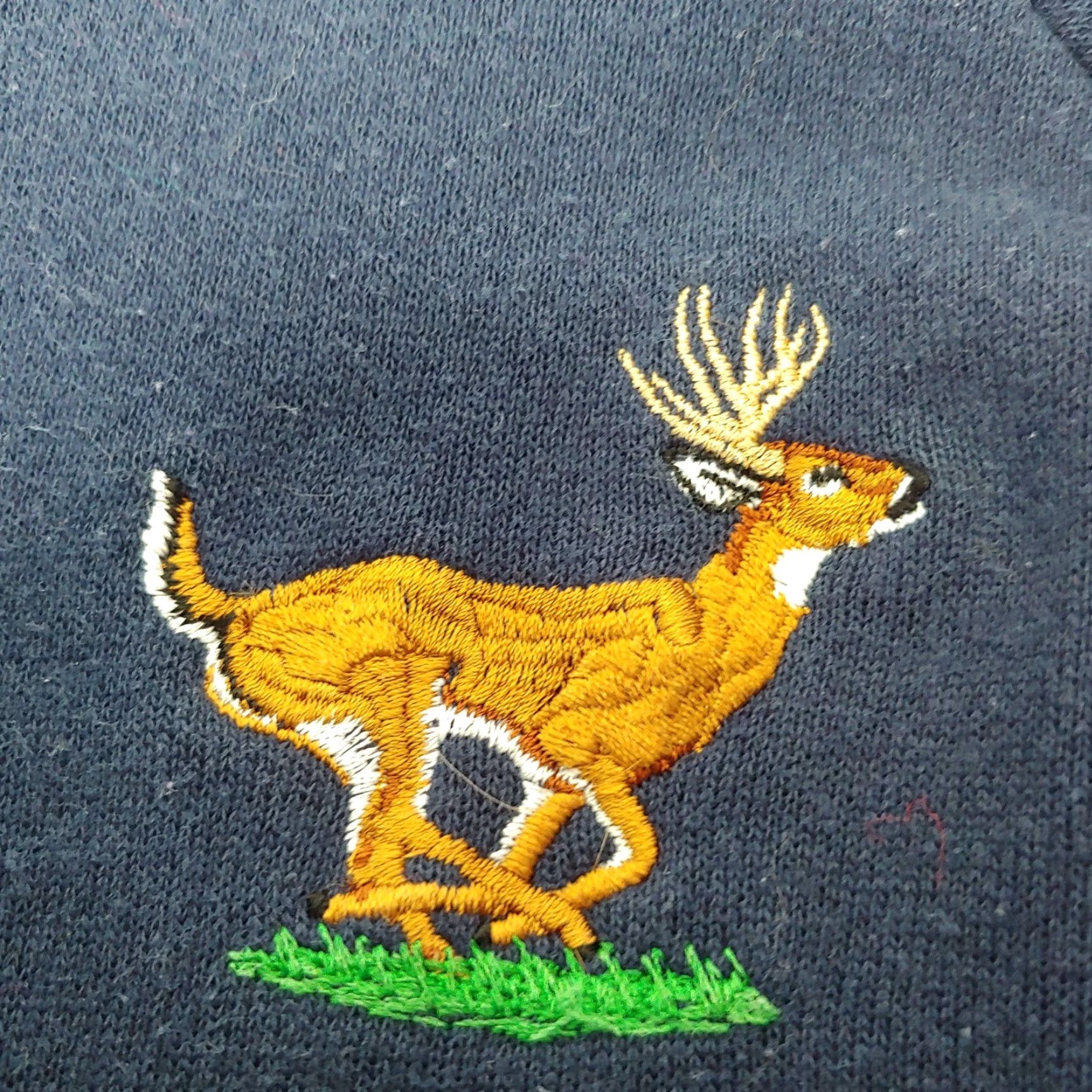 Vintage VINTAGE ACE Custom Classics Sweatshirt Collared Crew Neck Deer Buck Embroidered Blue Women L/XL Size L / US 10 / IT 46 - 4 Thumbnail