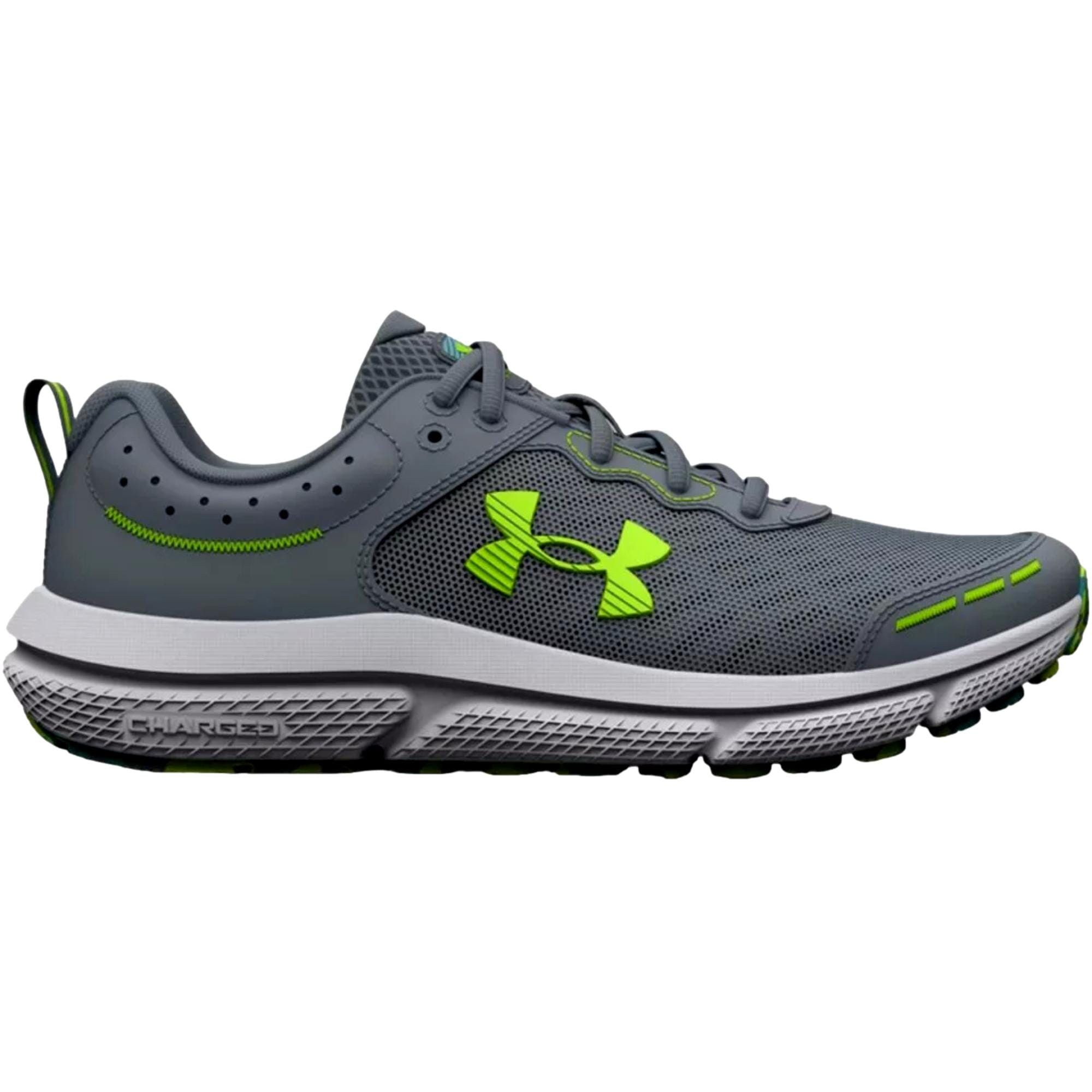 Under Armour BGS Assert 10 Gravel / Glacier Blue / Lime Surge 3026182-102 Size US 6 / EU 39 - 1 Thumbnail