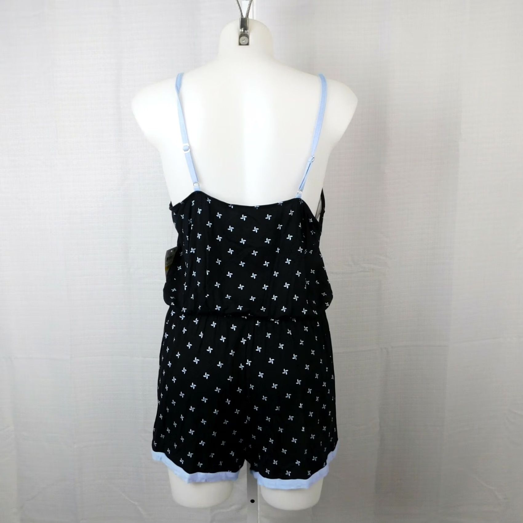 Alfani Alfani Romper Black-Blue Floral Loungewear Pajama 3XL Women Size 40" / US 18 - 3 Thumbnail