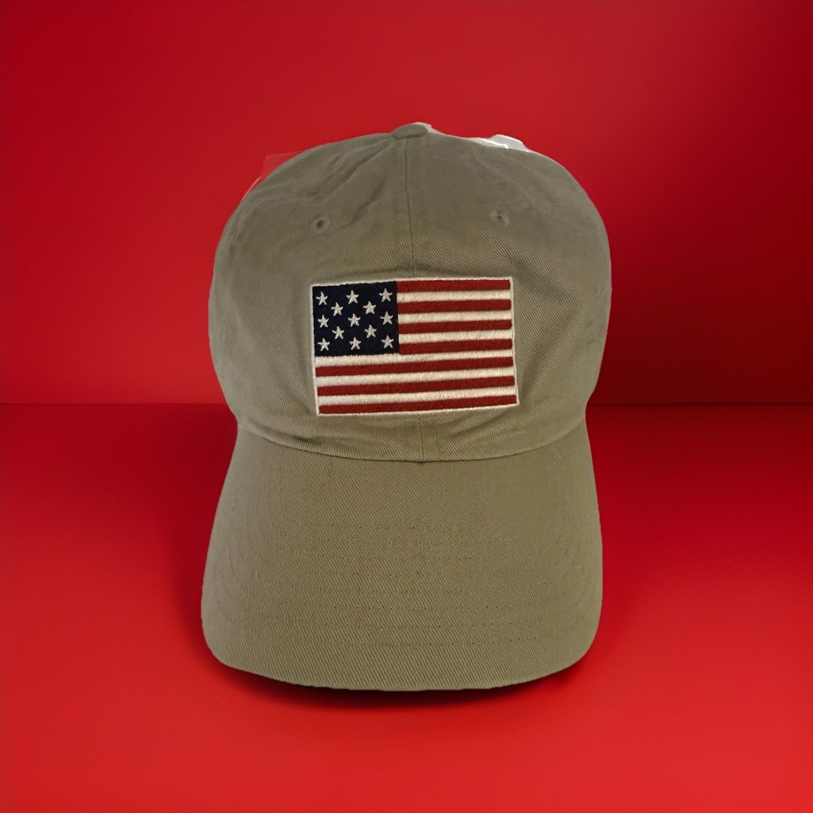 Nike USA Flag Strapback Hat Tan Military Trucker Embroidered Cap Size ONE SIZE - 1 Thumbnail