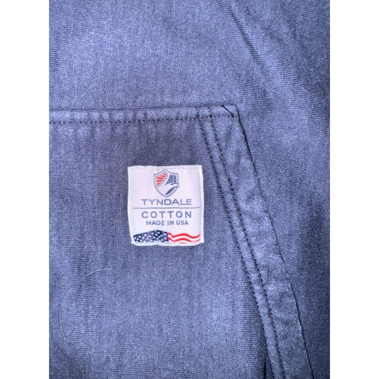 Vintage Tyndale Shirt Mens XL Heavy Hoodie Sweatshirt Quarter Zip Navy Men Size Made USA Size US XL / EU 56 / 4 - 3 Thumbnail
