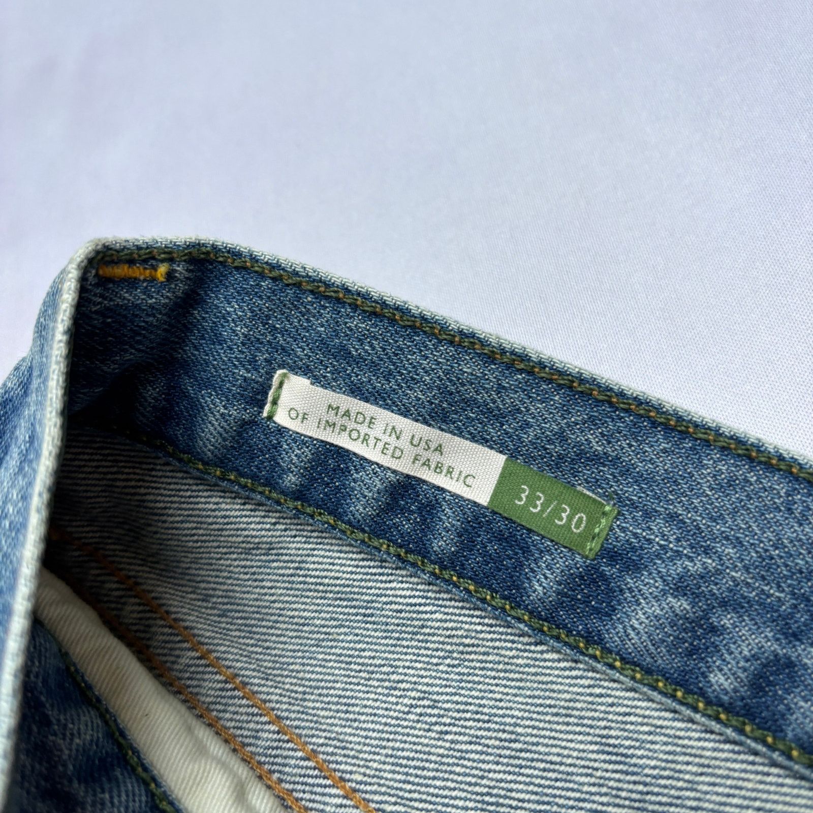 Sid Mashburn $175 Sid Mashburn Slim Straight Jeans 33x30 Made in USA Size US 33 - 3 Thumbnail