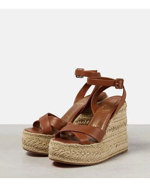Christian Louboutin o1w1db10425 Sandals in Brown Size US 7 / IT 37 - 2 Thumbnail