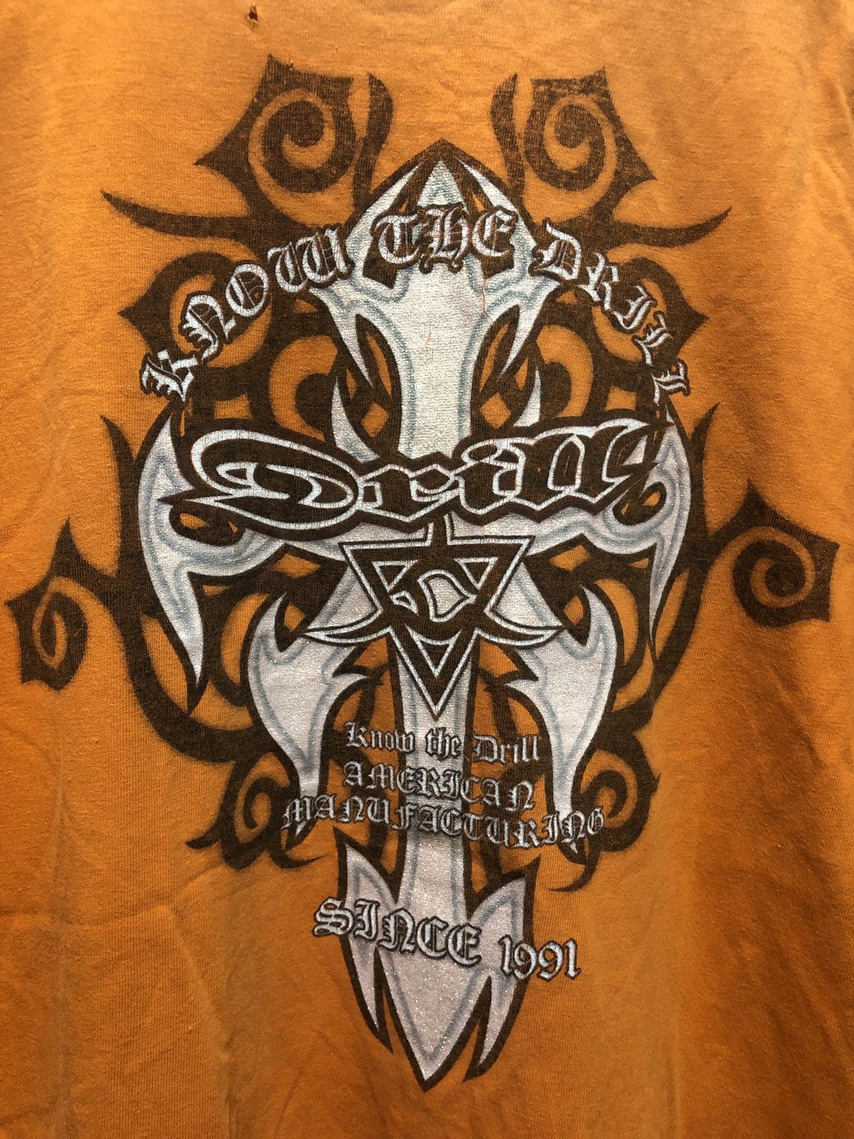 Vintage Rare Vintage Centre Logo Drill Skateboard Shirt Size US M / EU 48-50 / 2 - 5 Thumbnail