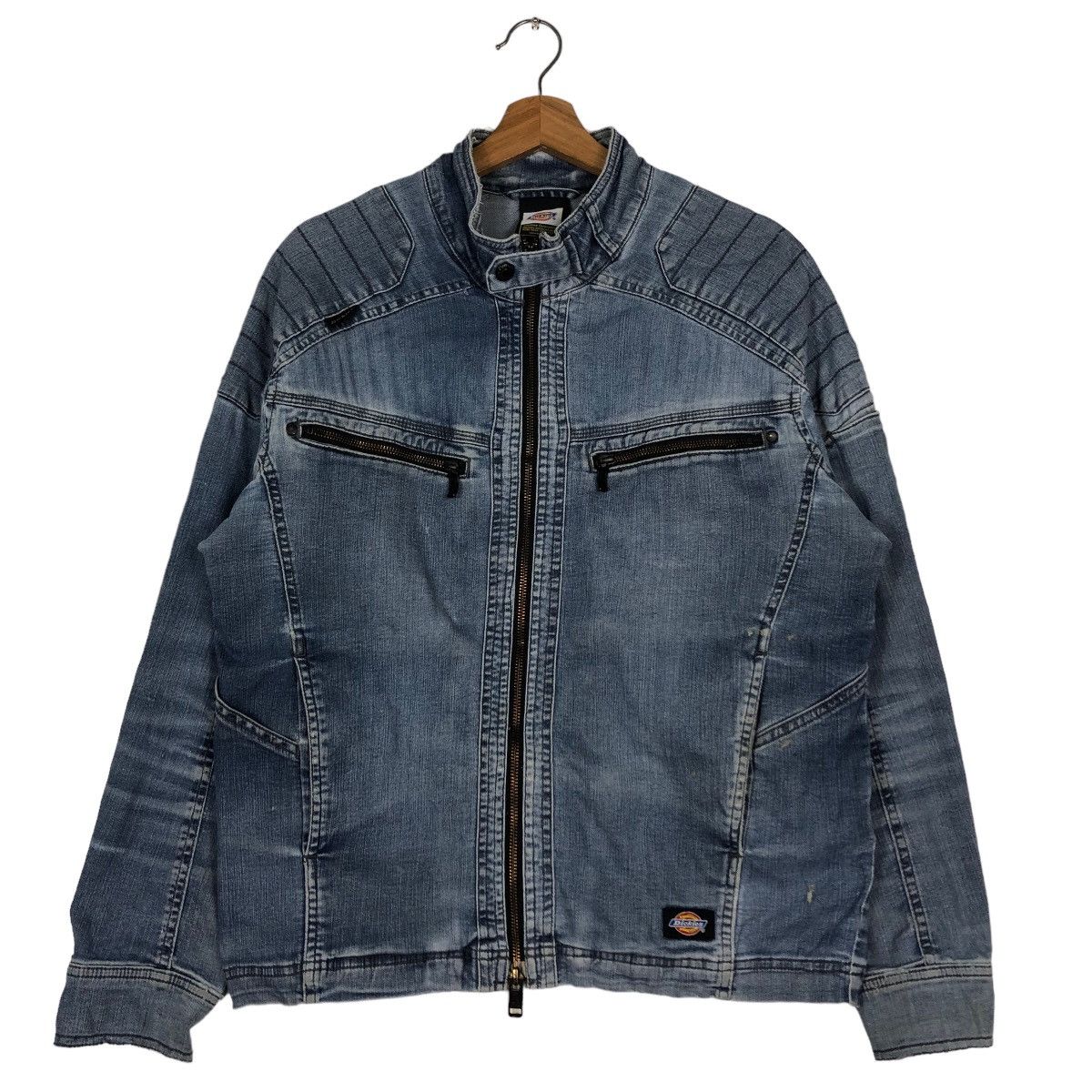 Japanese Brand 🔥Vintage Chore Denim Work Jacket Dickies Size US L / EU 52-54 / 3 - 1 Thumbnail