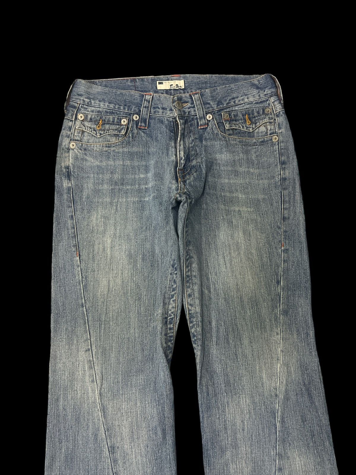 Japanese Brand × Vintage FLARED💥UNKNOWN TWIST DISTRESSED DENIM PANT Size US 32 / EU 48 - 3 Thumbnail