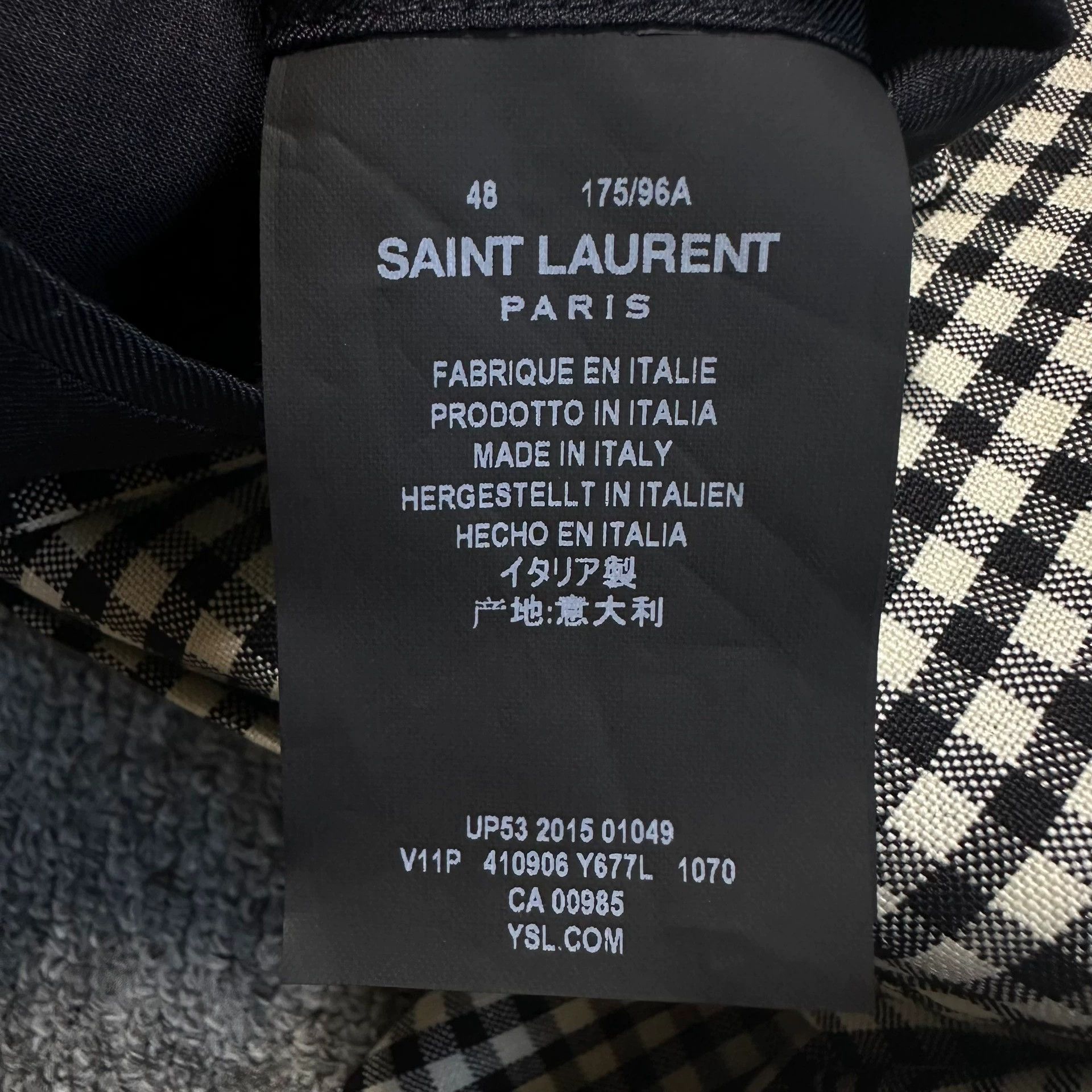 Saint Laurent Paris black and white houndstooth blazer jacket Size US M / EU 48-50 / 2 - 7 Thumbnail