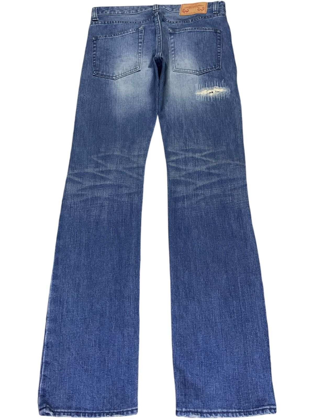 Takeo Kikuchi SALES🔥Vintage Takeo Kikuchi Faded Wash Rip Patched Jeans Size US 31 - 2 Thumbnail
