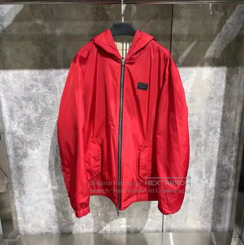 Burberry Burberry Men's Red Cotton Hooded Jacket. Size US M / EU 48-50 / 2 - 3 Thumbnail