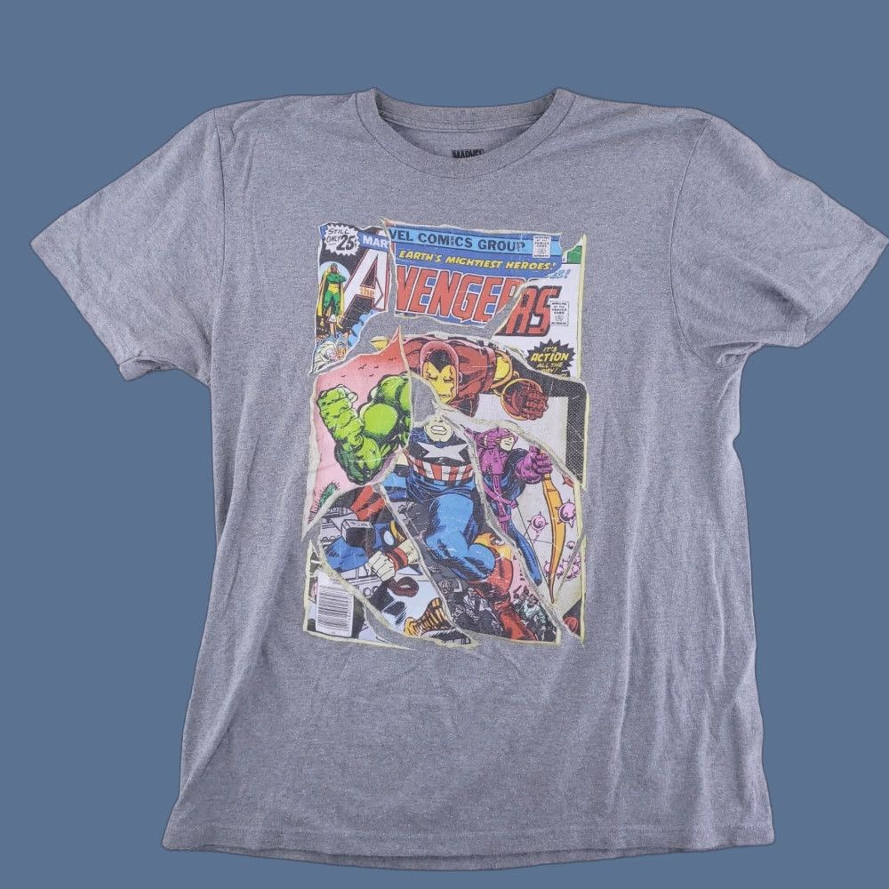Vintage Marvel Shirt L Mens Gray Short Sleeve Graphic Comic Cover Shirt Size US L / EU 52-54 / 3 - 1 Thumbnail