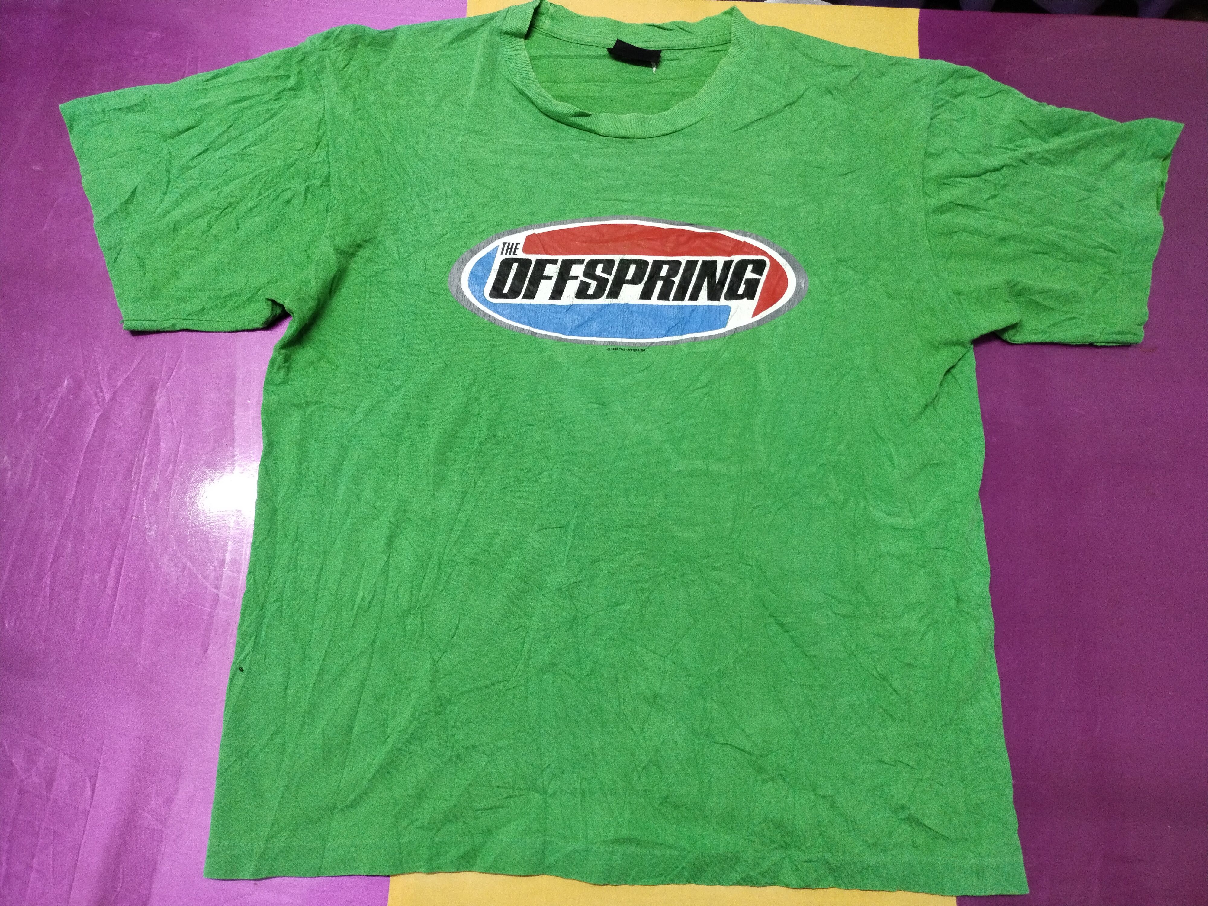 Band Tees Vtg 90's The Offspring Punk Rock Green Bootleg Shirt Tee Size US M / EU 48-50 / 2 - 1 Thumbnail