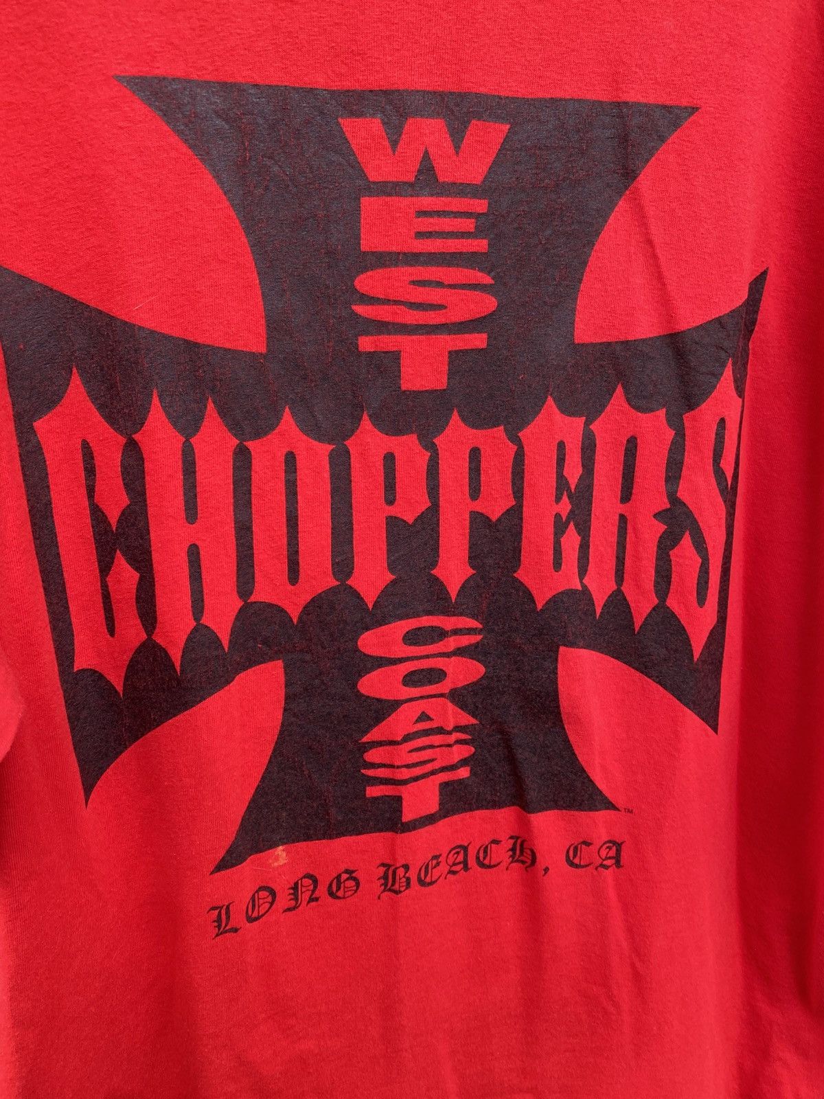 West Coast Choppers Y2K Vintage West Coast Choppers Iron Cross Long Beach Tee Size US XL / EU 56 / 4 - 3 Thumbnail
