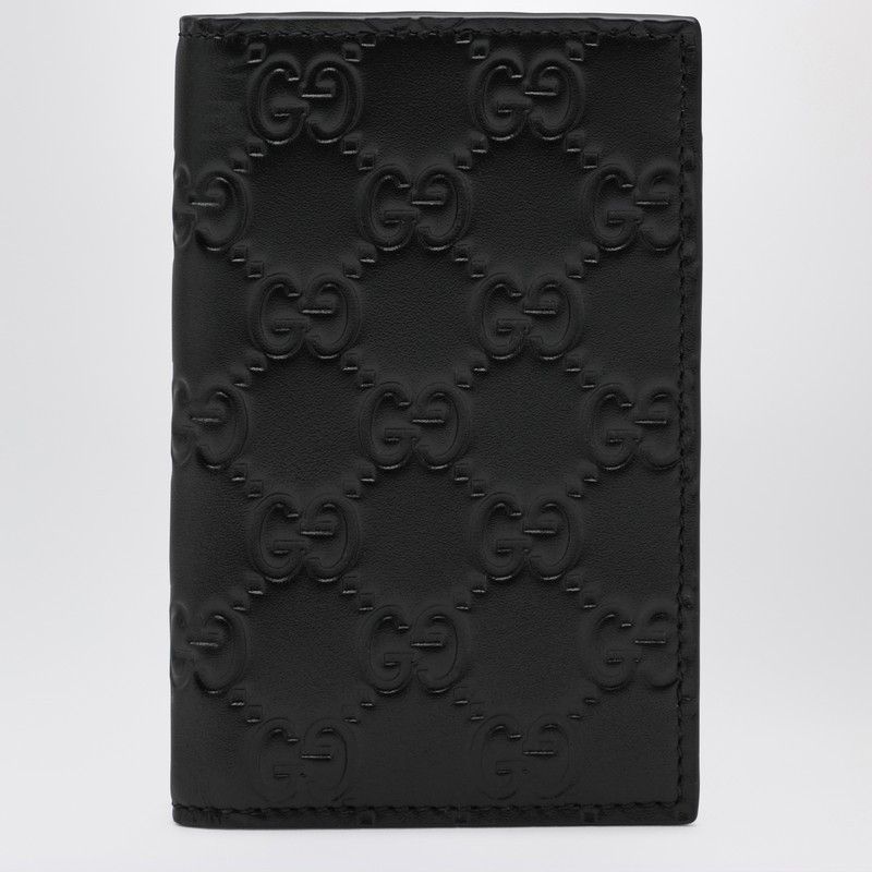 Gucci Gucci Black Gg Emblem Vertical Card Holder Size ONE SIZE - 1 Thumbnail