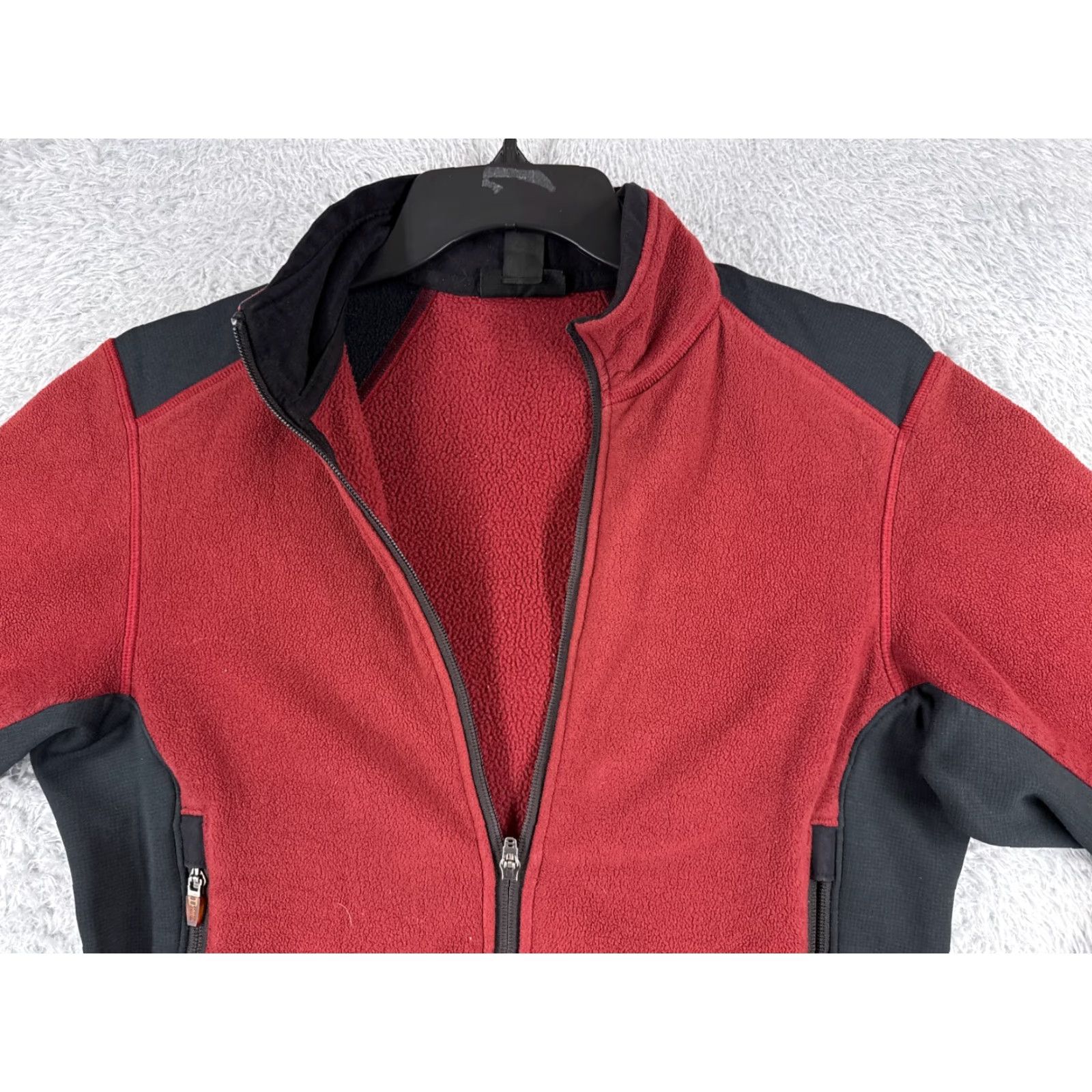 Vintage REI Jacket Women Medium Red Black Full Zip Polyester Fleece Mock Neck Casual Travel Workwear Size M / US 6-8 / IT 42-44 - 4 Thumbnail